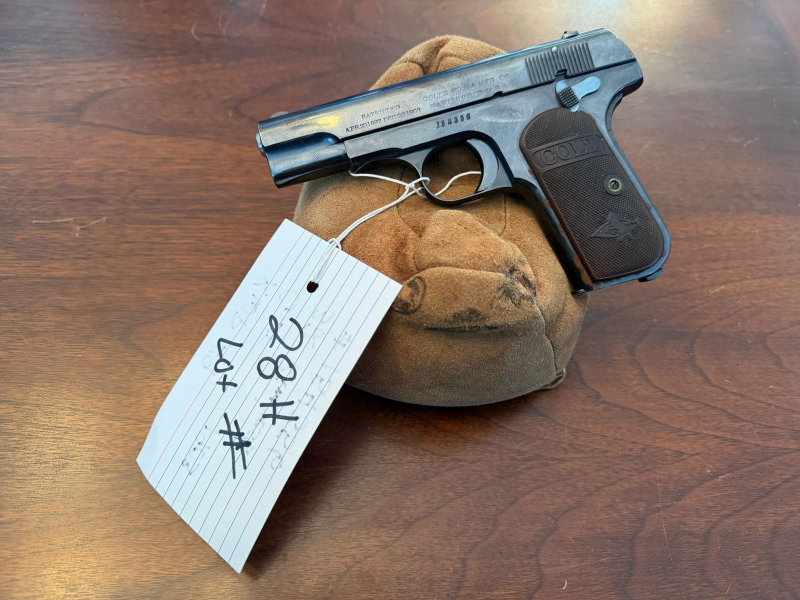 Colt 1903 Pocket Auto 4: Colt 1903 Pocket Auto 4. 32 caliber. Serial No. 154356. See photos.