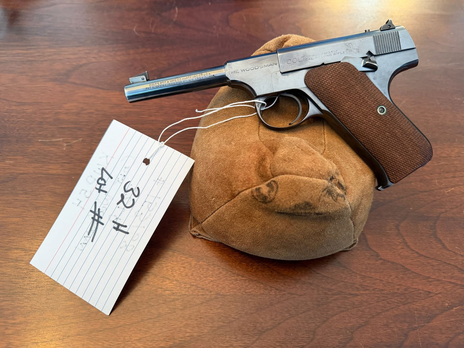 Colt Woodsman: Colt Woodsman. 22LR. Serial No. 153168. See photos.