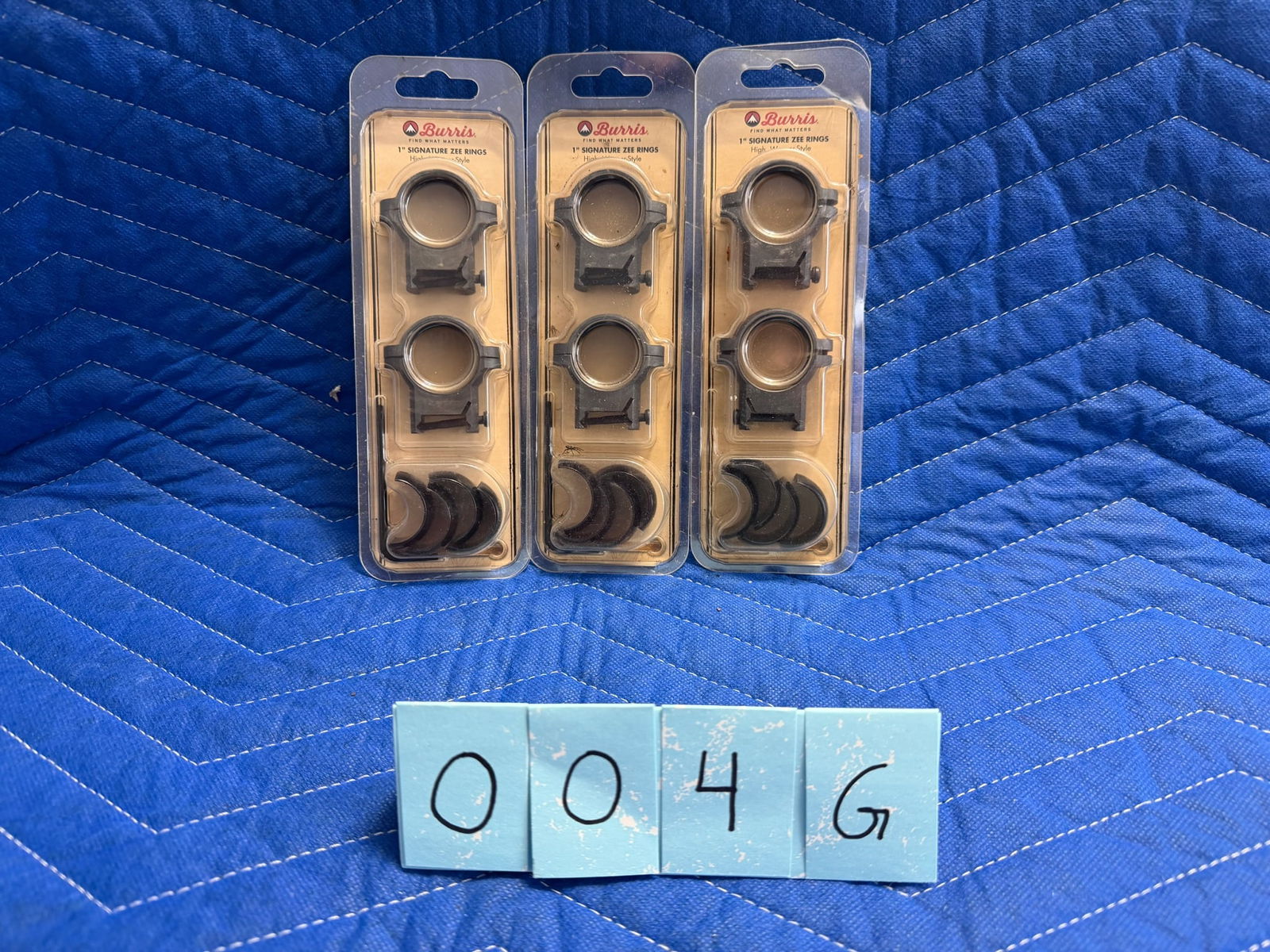 Burris Scope Rings: Burris scope rings. Three new one inch tube, high extension, Weaver style, matte, Part No. 420531. See photos.