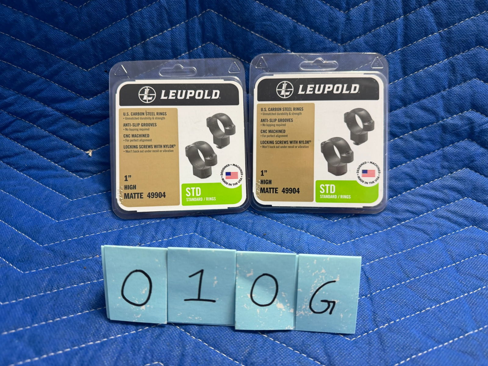 Leupold Scope Rings: Leupold scope rings. Two new one inch tube, high extension, matte, Part. No 49904. See photos.