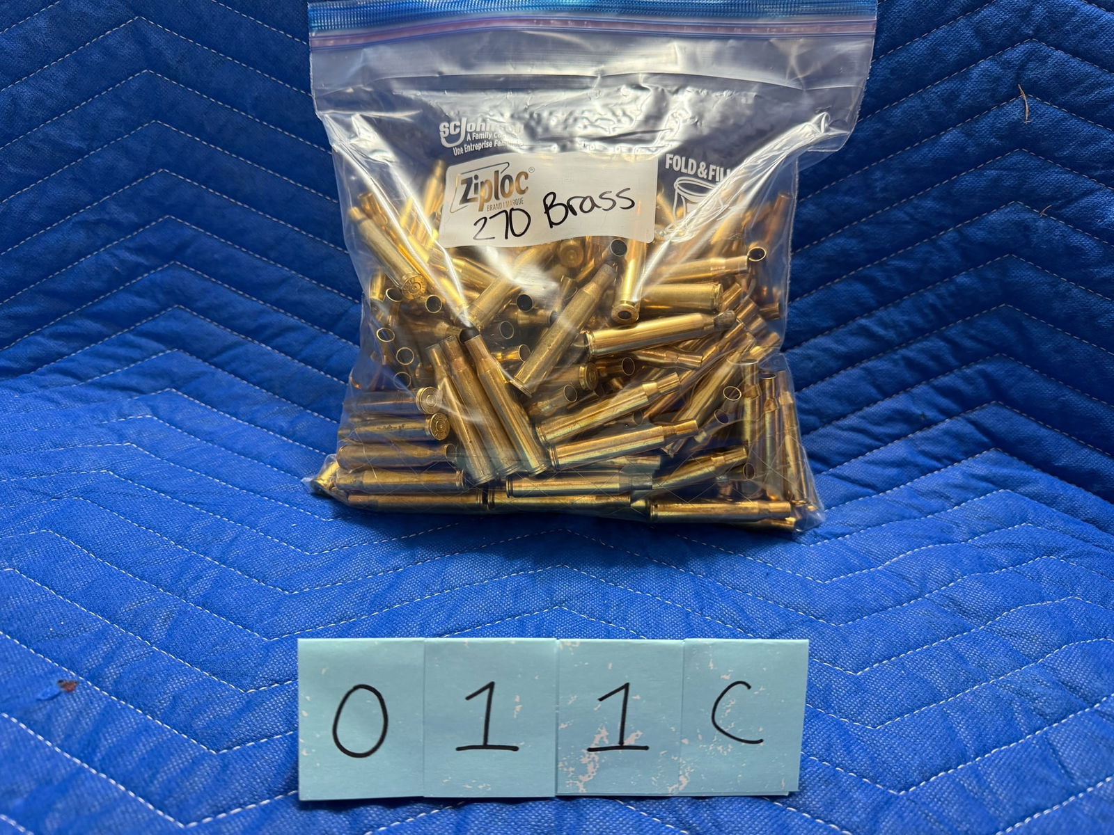 270 Winchester Brass: 270 Winchester brass casings, once fired. 6.2 pounds total. Approximately 35 casings per pound. See photos.