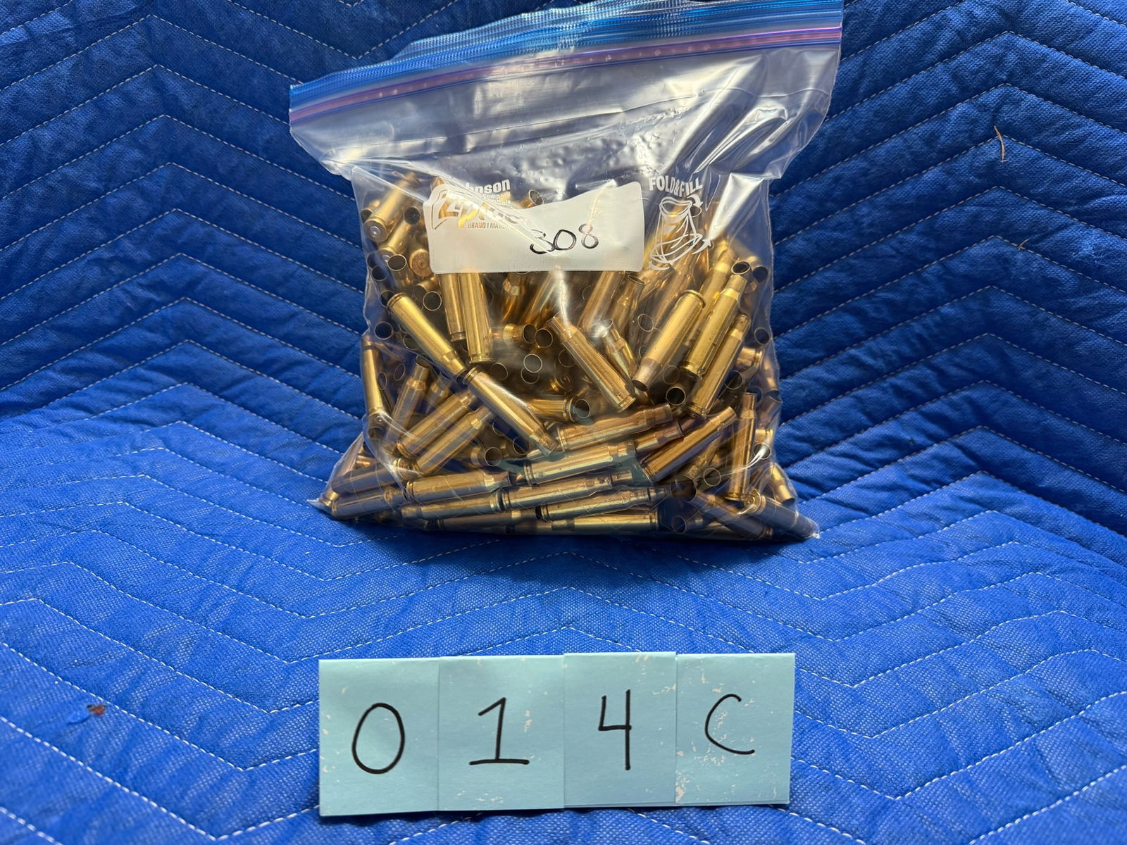 308 Winchester Brass: 308 Winchester brass casings, once fired. 7.6 pounds total. Approximately 38 casings per pound. See photos.