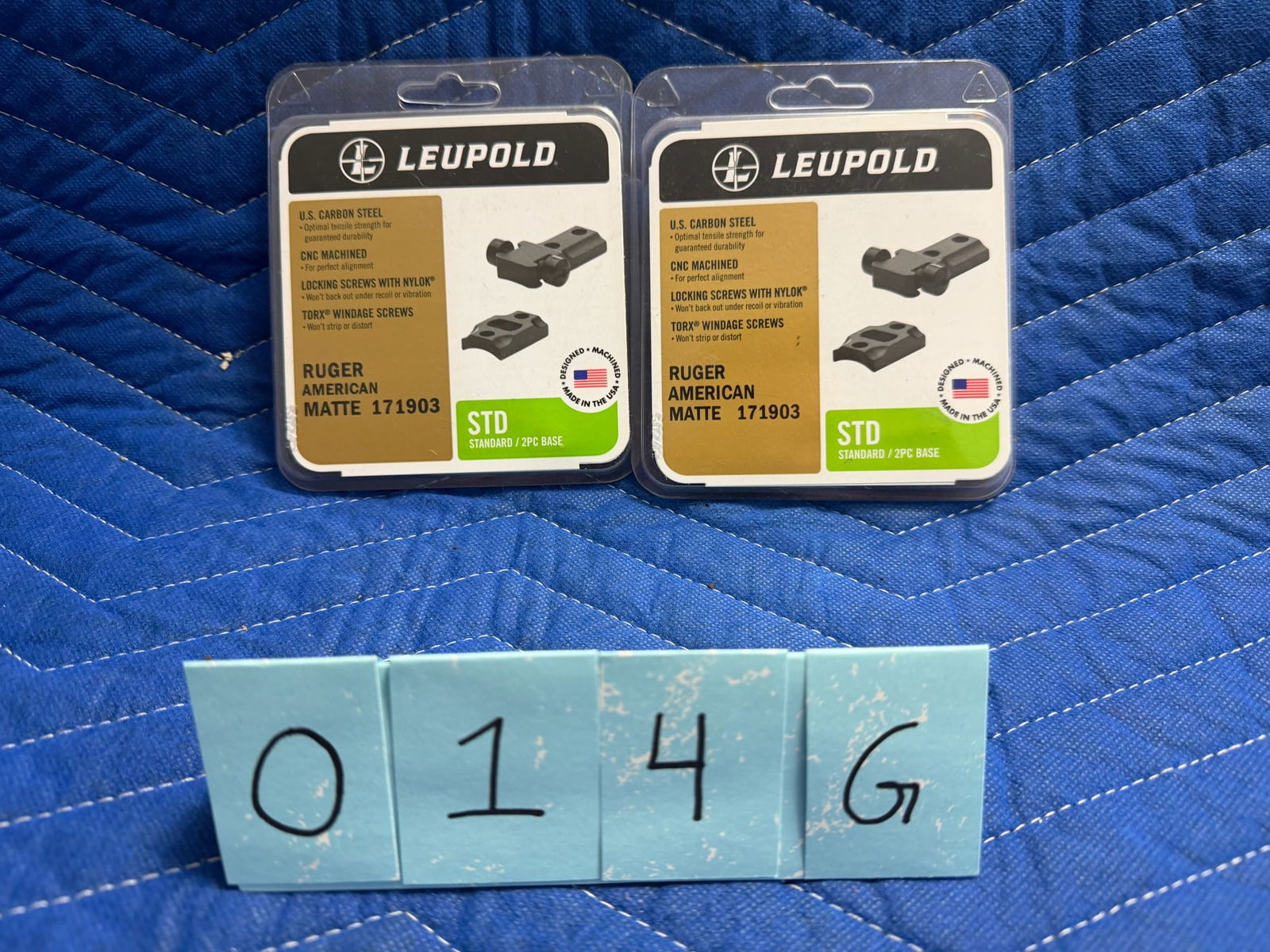Leupold Scope Bases for Ruger American: Two new Leupold two piece scope bases for Ruger American. Matte. Part No. 171903. See photos.