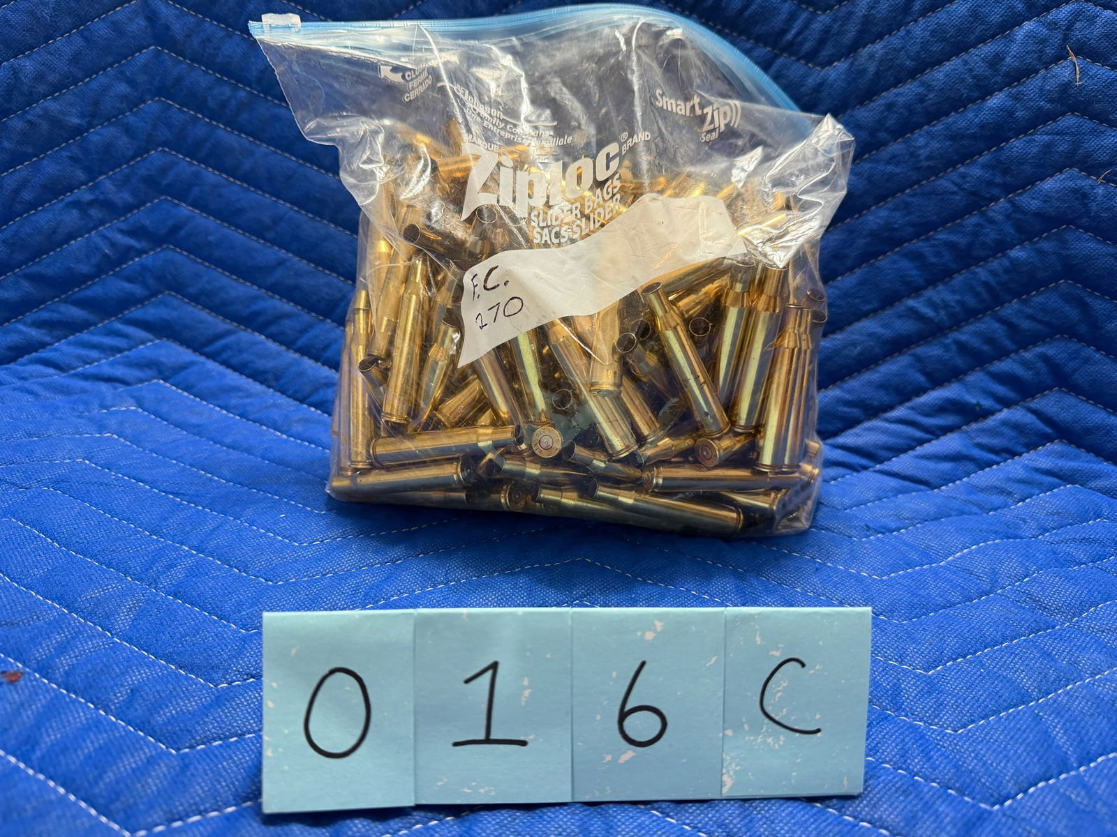 270 Winchester Brass: 270 Winchester brass casings, once fired. 6.4 pounds total. Approximately 35 casings per pound. See photos.