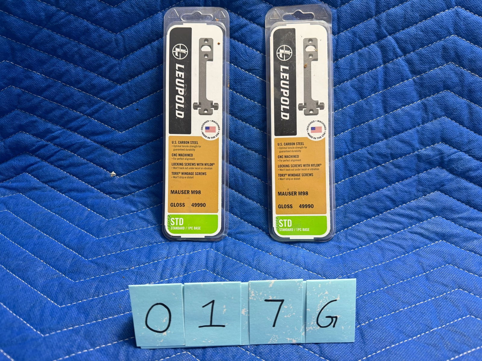 Leupold Scope Bases for Mauser 98: Two new Leupold one piece scope bases for Mauser 98. Gloss. Part No. 49990. See photos.