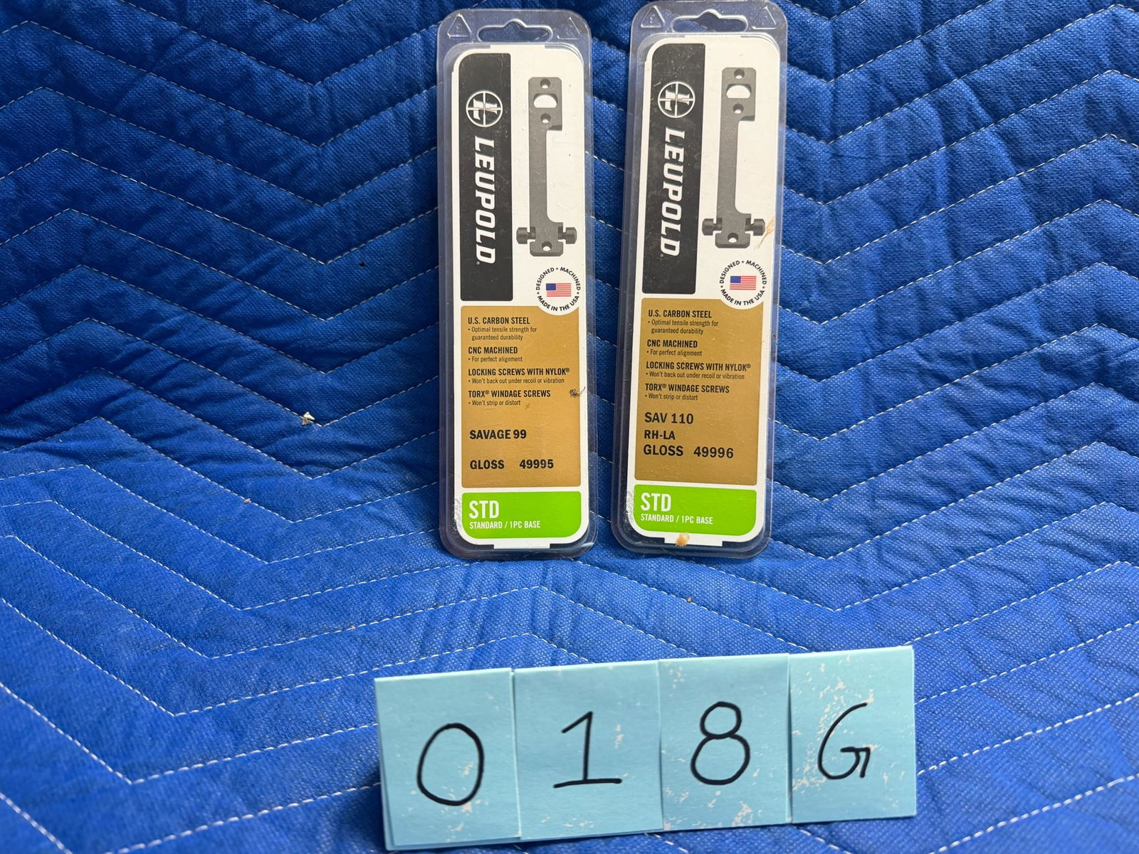 Leupold Scope Bases: Leupold scope bases. One new one piece scope base for Savage Model 99, gloss, Part No. 49995. One new one piece scope base for Savage Model 110 RH, gloss, Part No. 49996. See photos.