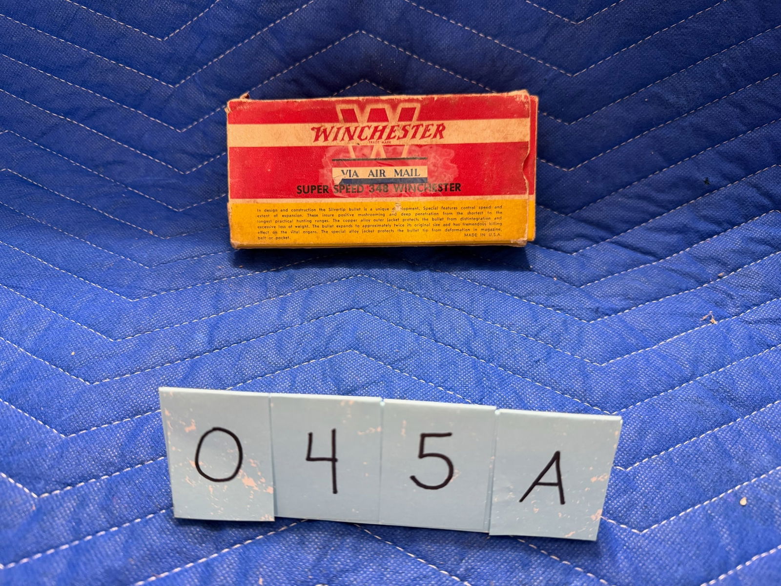 348 Remington Reloads: 348 Remington reloaded ammunition. One box with minor corrosion. 40 rounds total. See photos.