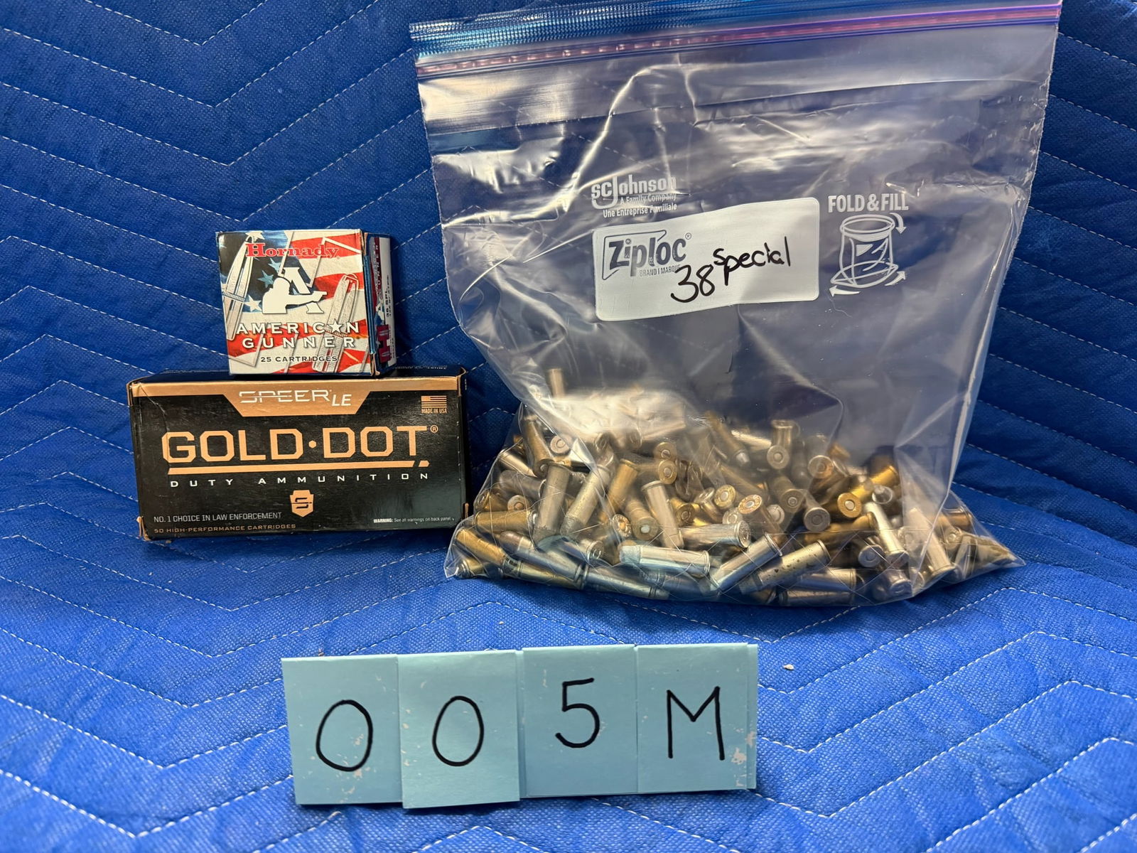 38 Special and 38 Special +P Ammo: 38 Special ammunition. One box of +P Speer Gold Dot, 135 grain GDHP (50 rounds). One box of Hornady, 125 grain XTP (20 rounds). Plus approximately 180 loose rounds, various tips. 250 rounds total. See