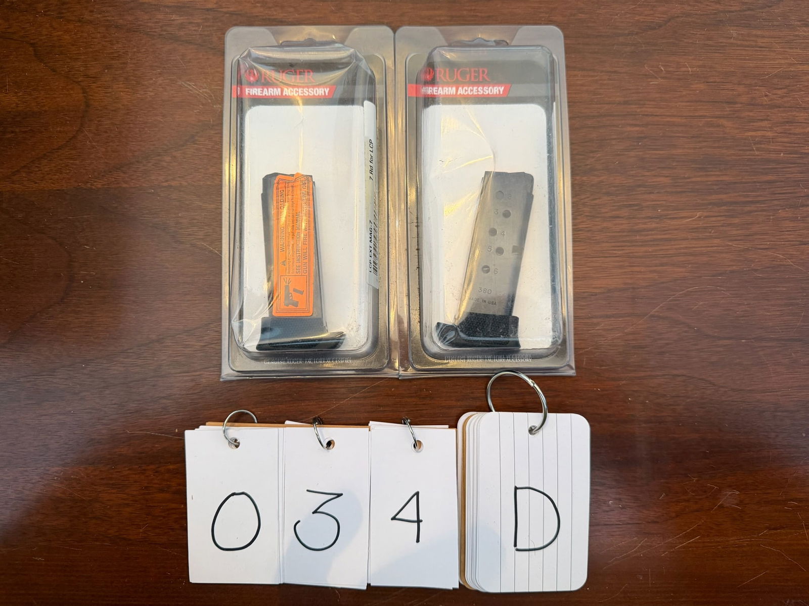 Two New Ruger LCP Extended Magazines: Two new Ruger LCP extended magazines, seven rounds. New in the packages. See photos.