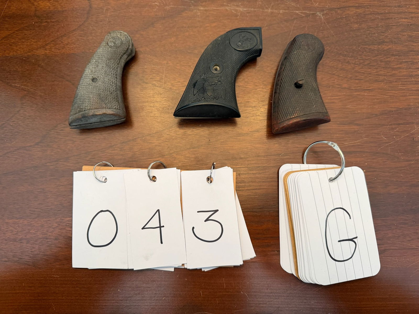 Assorted Lot of Colt Revolver Grips: Assorted lot of Colt revolver grips. Three sets total. See photos.