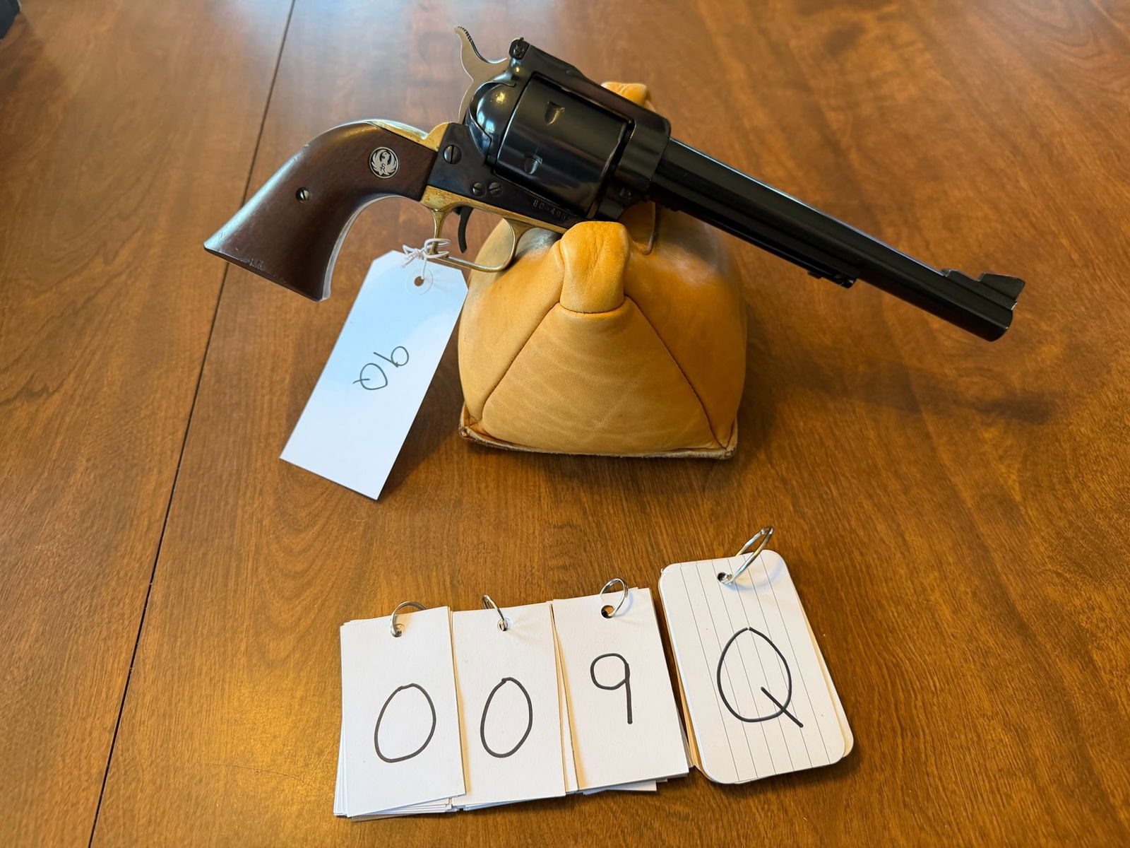 Ruger Super Blackhawk: Ruger Super Blackhawk. 44 Magnum. 7.5" barrel. Blued single action six-shot revolver. New old stock with the original box and paperwork. Serial No. 80-49555. See photos.