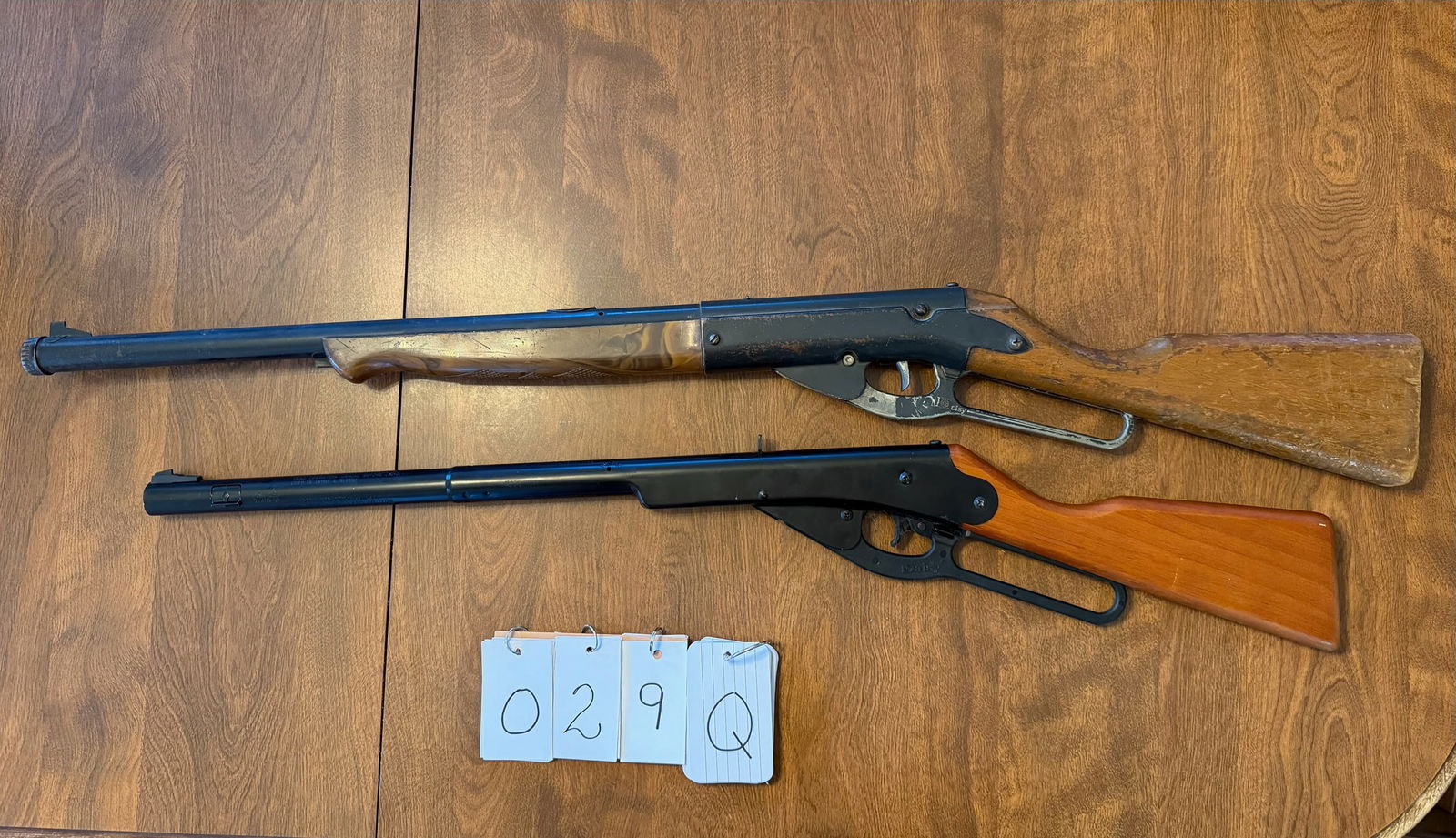 Assorted Air Rifle and Pistol Lot: Assorted air rifle and pistol lot. One Crosman T4 pistol - shoots BB's and .177 caliber pellets. Two Daisy air rifles - one Model 105B (BB's) and one Model 95 (BB's). Comes with an assortment of BB's
