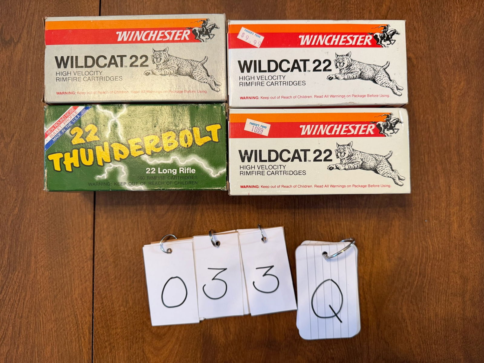 22LR Ammo: 22LR ammunition. Winchester Wildcat, 40 grain lead round nose (1500 rounds). Remington Thunderbolt, 40 grain lead round nose (500 rounds). 2000 rounds total. See photos.