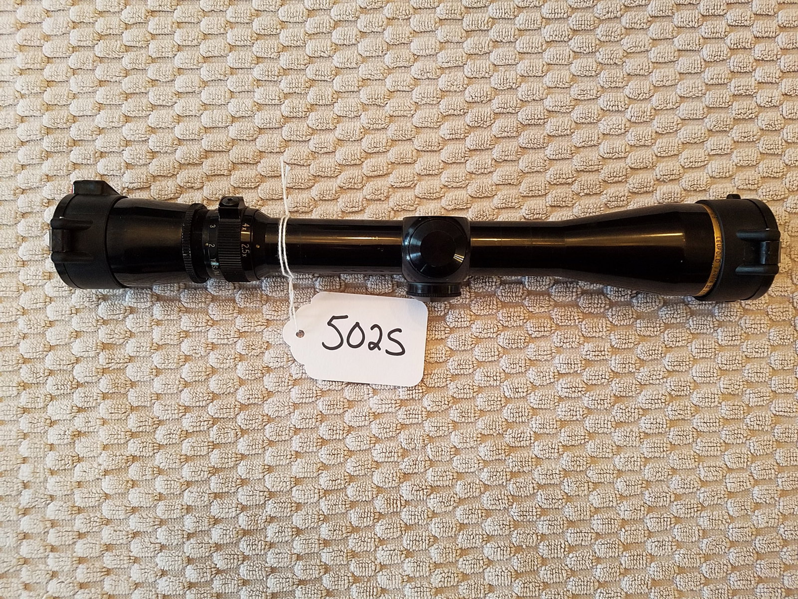 Leupold Vari-X III 2.5-8X Scope: Leupold Vari-X III 2.5-8X scope. Leupold Dot reticle. Has Butler Creek flip up scope caps. See photos.
