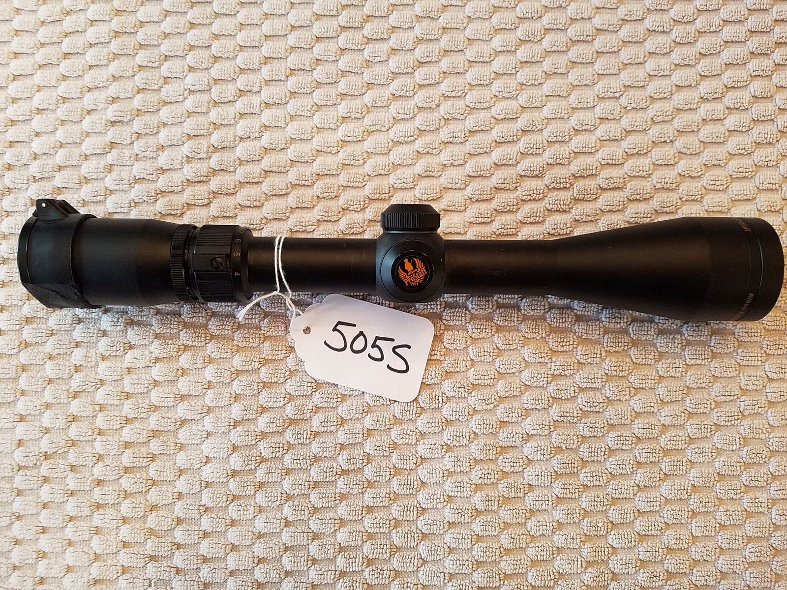 Nikon ProStaff 3-9X40 Scope: Nikon 3-9X40 scope. Duplex reticle with BDC. Has Butler Creek flip up scope caps (one has been shaved down). See photos.