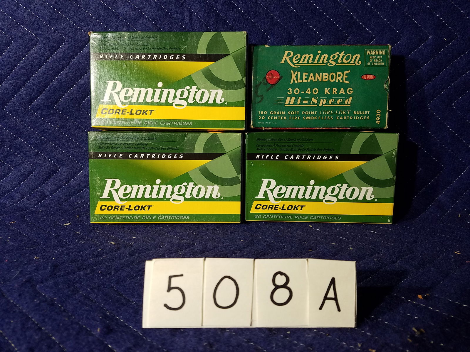 30-40 Krag Ammo: Remington 30-40 Krag ammunition. 180 grain. 60 rounds. See photos.
