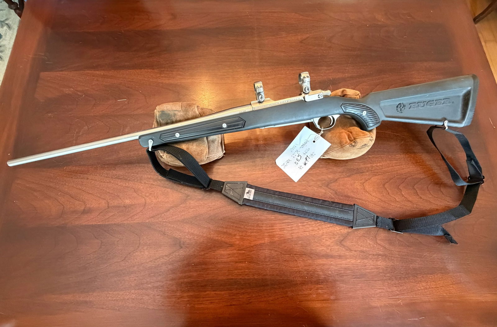Ruger Model M77 MK II Stainless: Ruger Model M77 MK II Stainless. 223 Remington. 22" barrel. Zytel boat paddle stock. Nylon sling. Serial No. 780-79698. See photos.