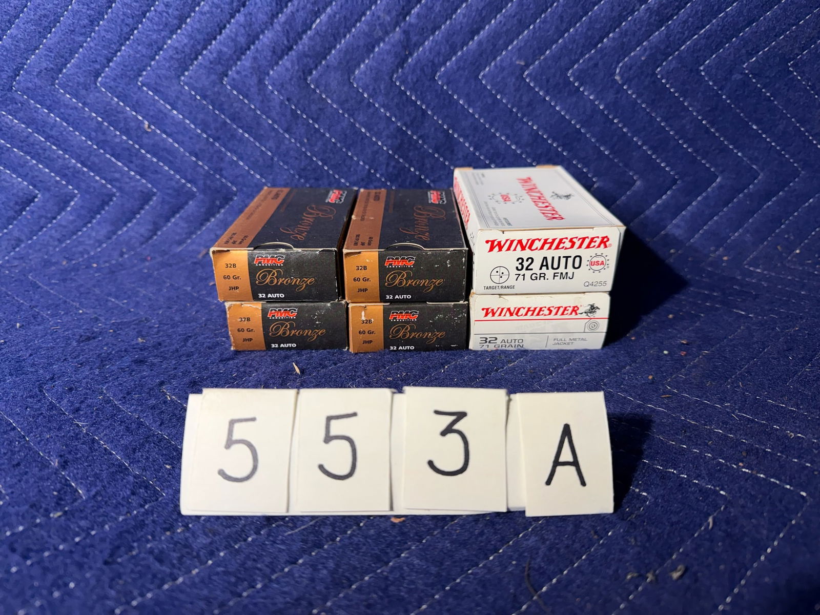 32 Auto Ammo: 32 Auto ammunition. Winchester 71 grain FMJ (100 rounds). PMC 60 grain JHP (200 rounds). 300 rounds total. See photos.