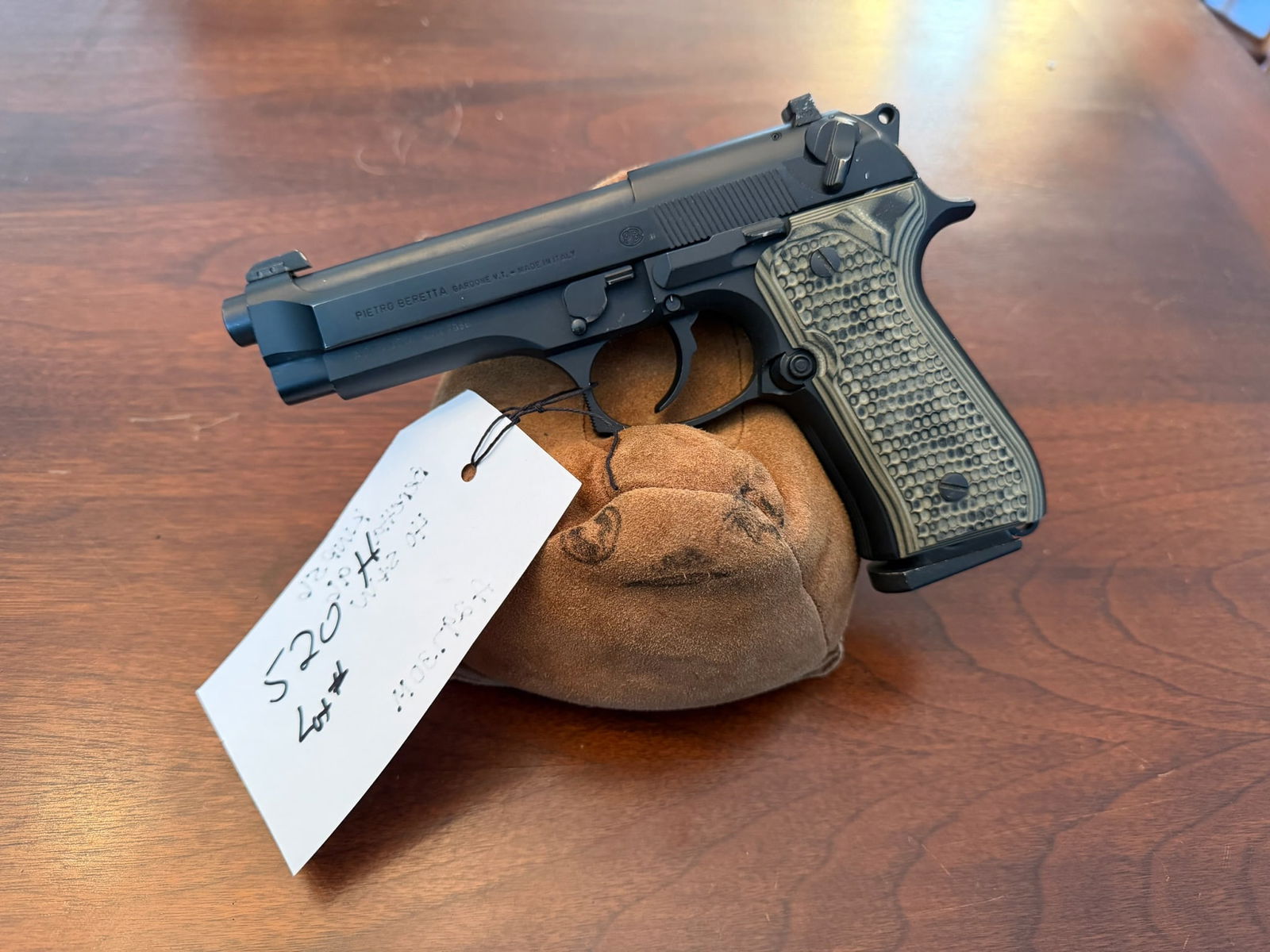 Beretta Model 96: Beretta Model 96. 40 Smith & Wesson. G10 grips. Serial No. A29730M. See photos.