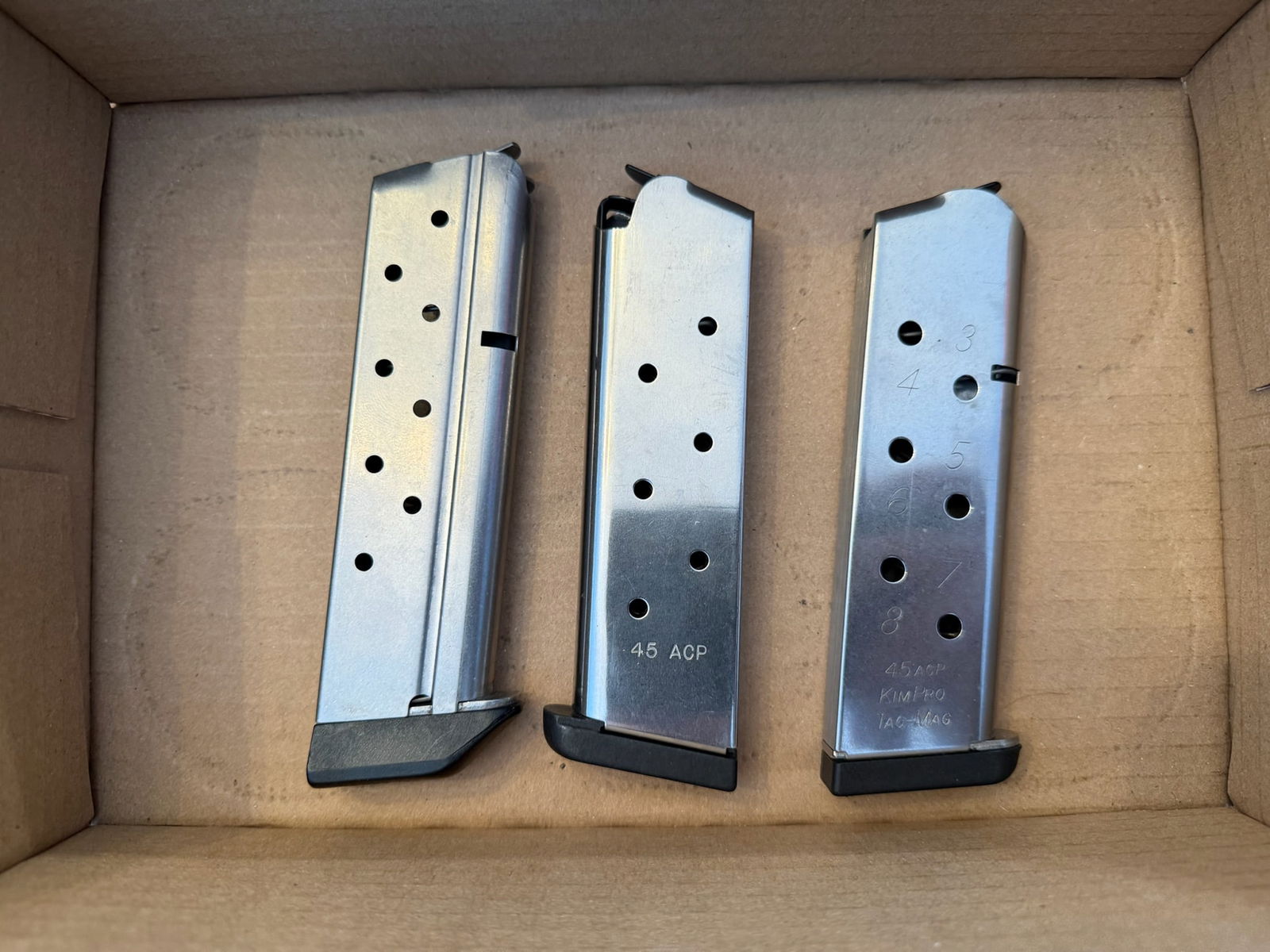 Three Standard 1911 Eight Round 45 ACP Magazines (1 of 1)