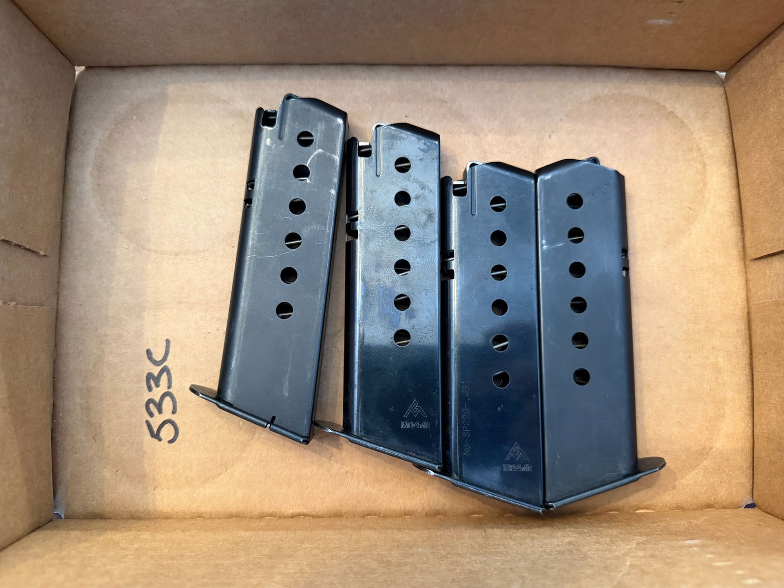 Four Standard 1911 Seven Round 45 Auto Magazines (1 of 1)
