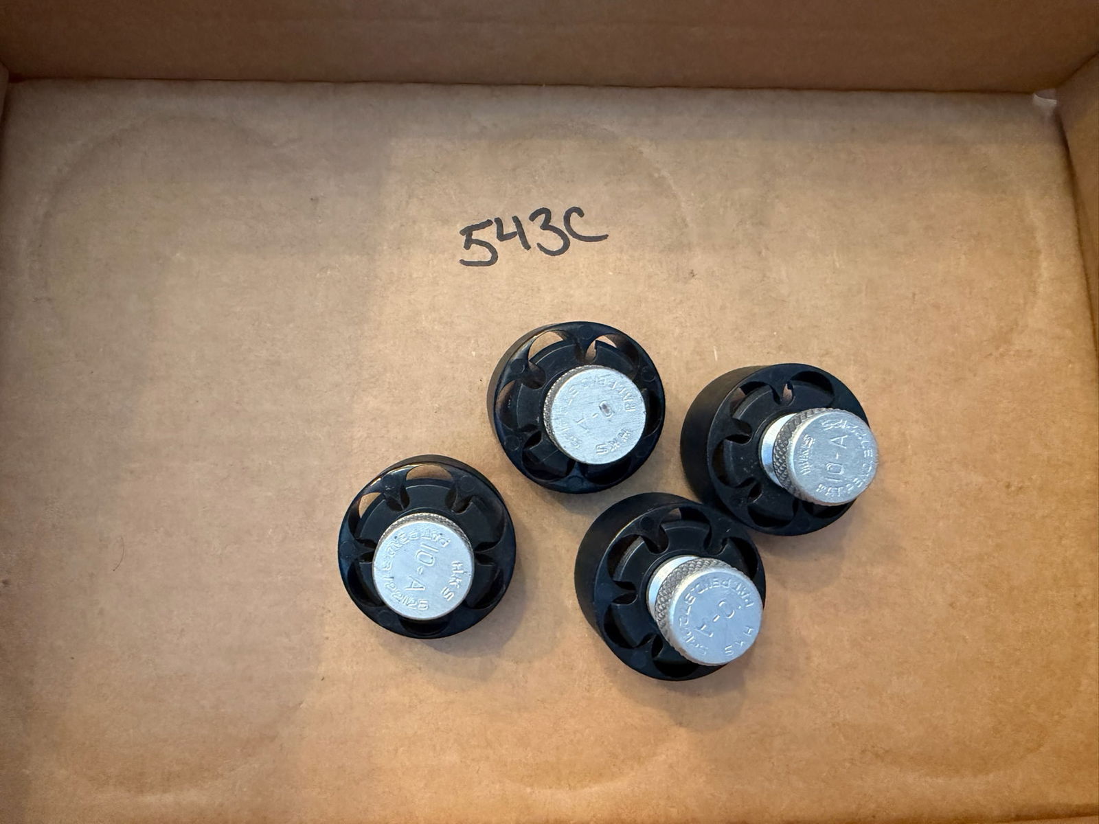 Four Smith & Wesson 38 Special/357 Magnum Speed Loaders: Four Smith & Wesson 38 Special/357 Magnum speed loaders. HKS 10-A. Six round. See photos.