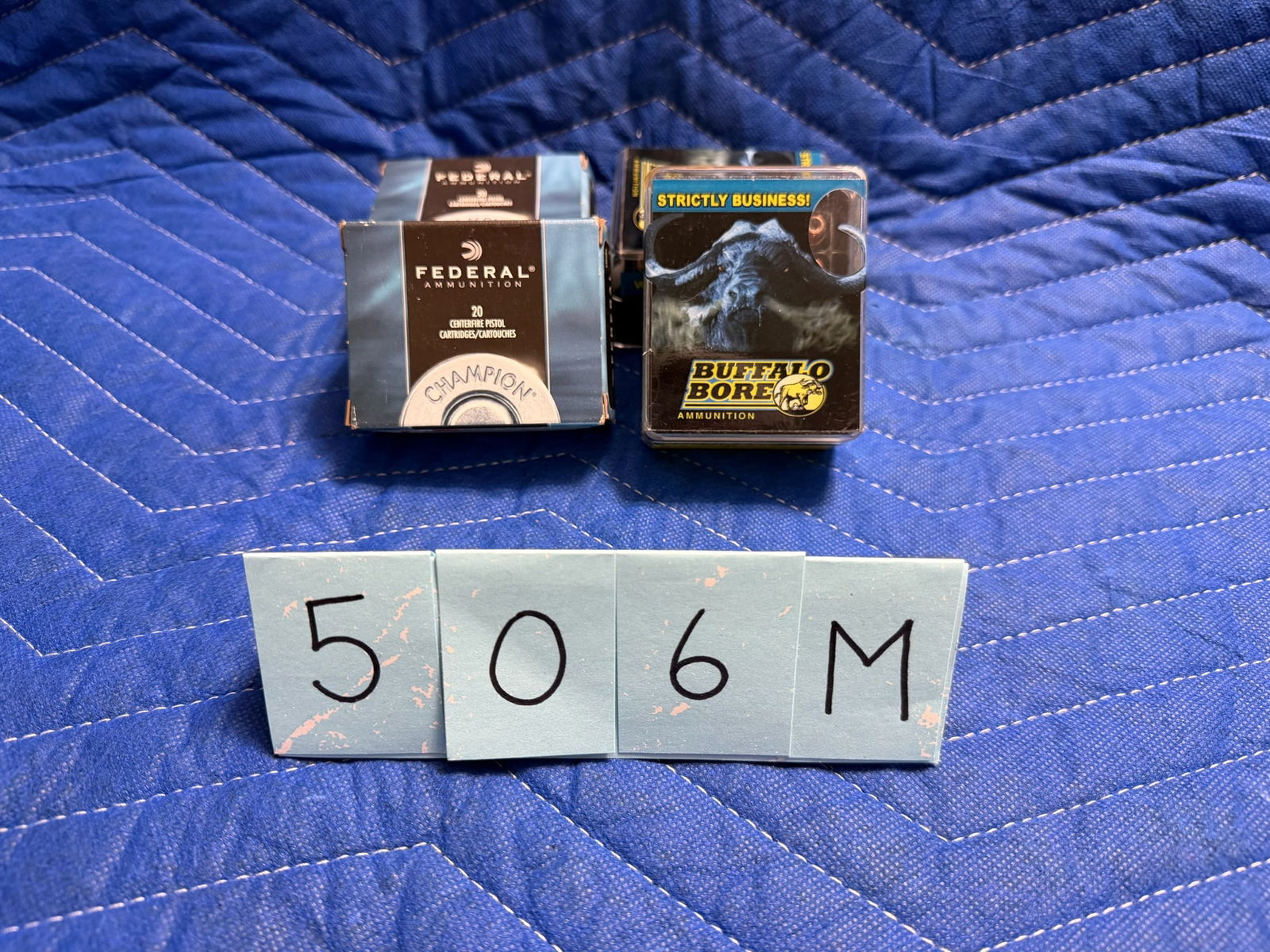 32 H&R Magnum Ammo: 32 H&R Magnum ammunition. Two boxes of Federal, 95 grain lead semi-wadcutter (40 rounds). Two boxes of Buffalo Bore (+P), 100 grain JHP (40 rounds). 80 rounds total. See photos.