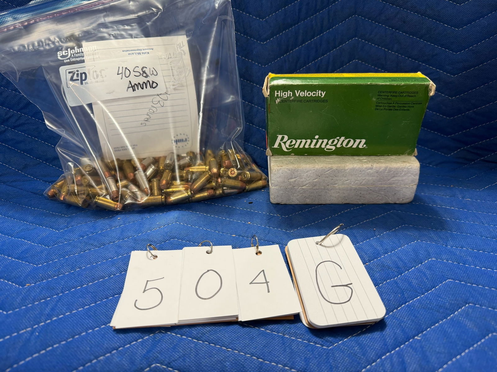 40 Smith & Wesson Ammo: 40 Smith & Wesson ammunition. One box of Remington, 180 grain JHP (50 rounds). 50 rounds of Winchester. 123 loose factory rounds. 223 rounds total. See photos.