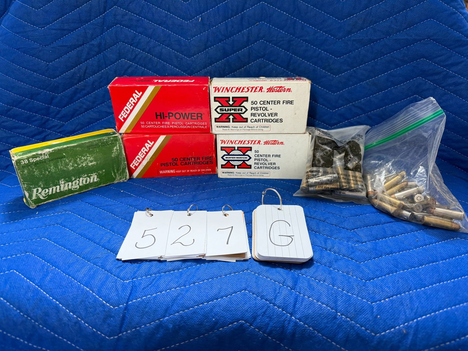 38 Special and 38 Special +P Ammo: 38 Special and 38 Special +P ammunition. One box of Federal 38 Special +P, 158 grain SWC HP lead (50 rounds). One box of Federal 38 Special, 158 grain SWC HP lead (50 rounds). One box of Winchester Su