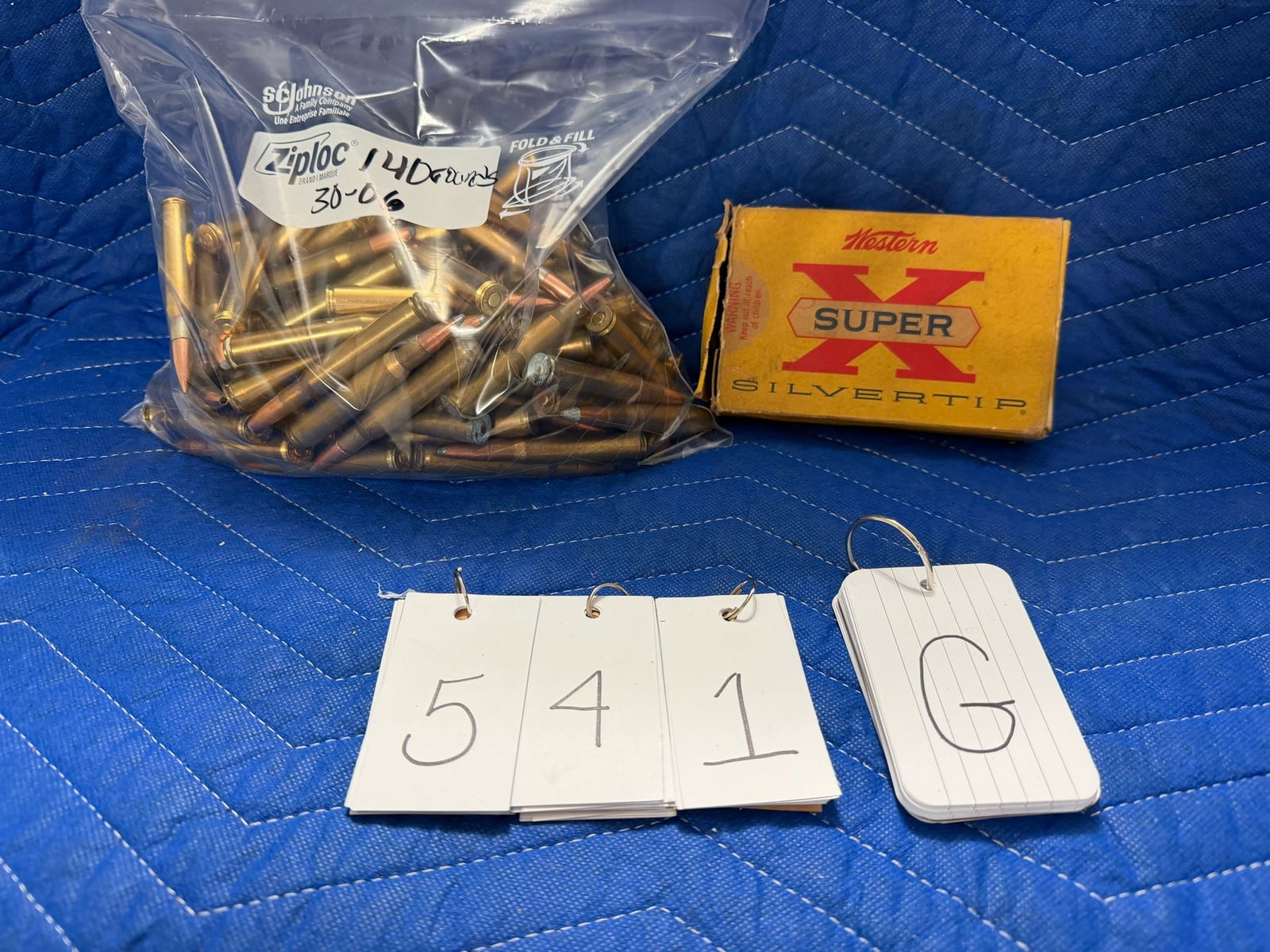 30-06 Springfield Ammo: 30-06 Springfield ammunition. One vintage box of Wester Super X Silver Tip, 180 grain expanding bullet, 19 rounds. Plus 140 loose rounds. 159 rounds total. See photos.