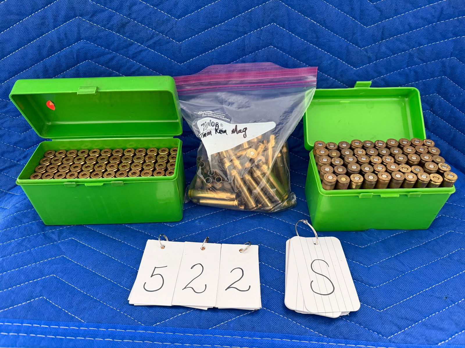 7mm Remington Magnum Ammo and Brass: 7mm Remington Magnum ammunition and bras casings. 50 rounds of reloads. 50 brass casings, once fired and deprimed. 41 brass casings, once fired. See photos.