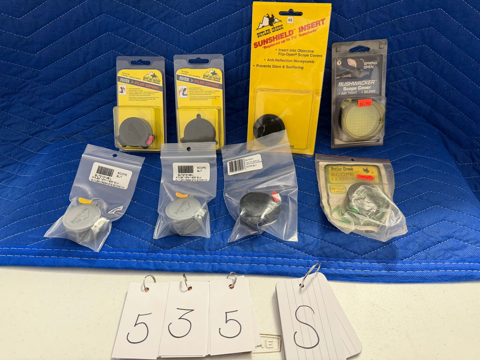 Large Lot of 16 Butler Creek Scope Accessories: Large lot of 16 Butler Creek scope accessories. See Photos.