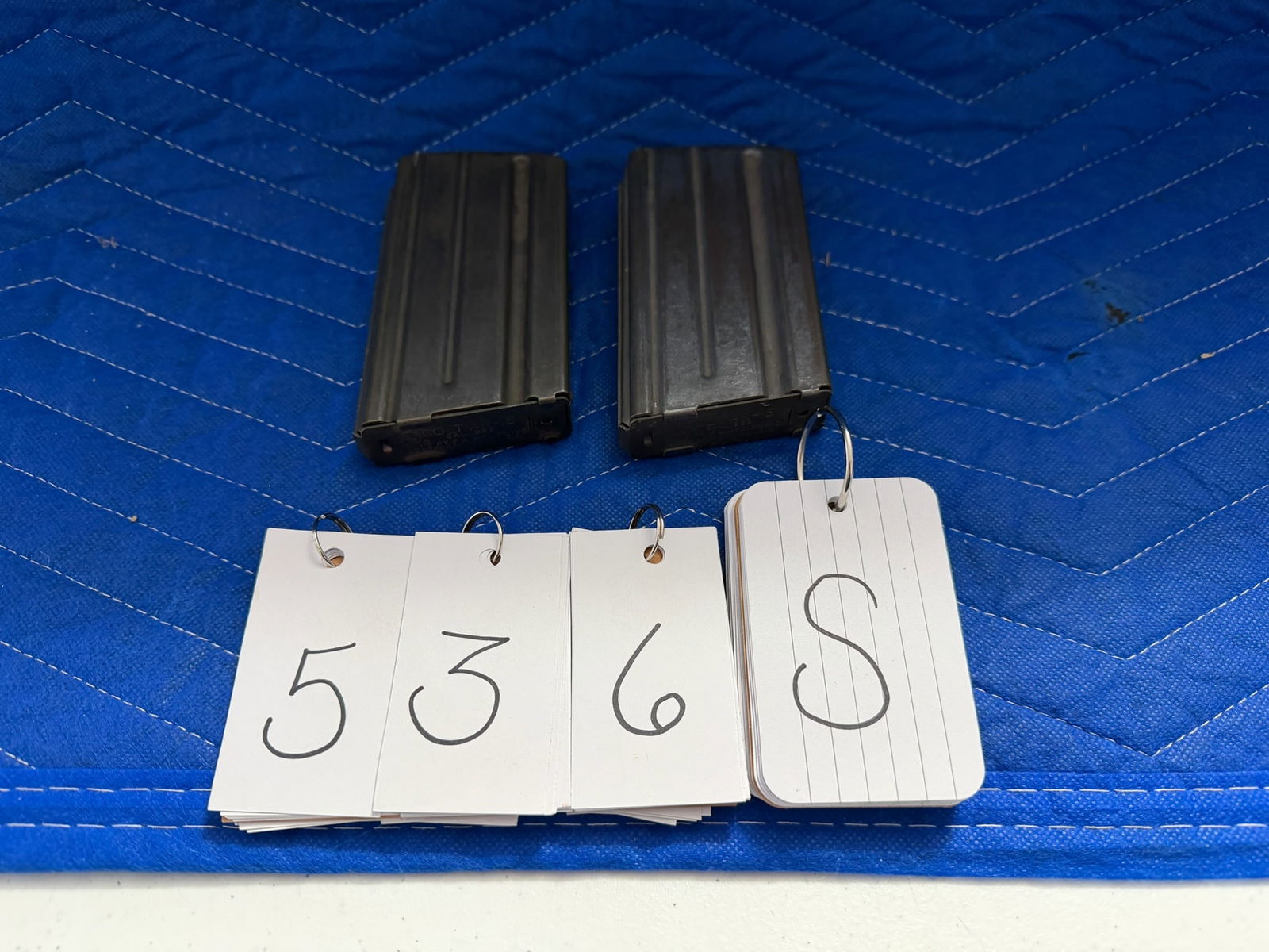 Two Original Colt AR-15 20 Round Magazines: Two original Colt AR-15 20 round magazines. Caliber is .223 Remington. See photos.