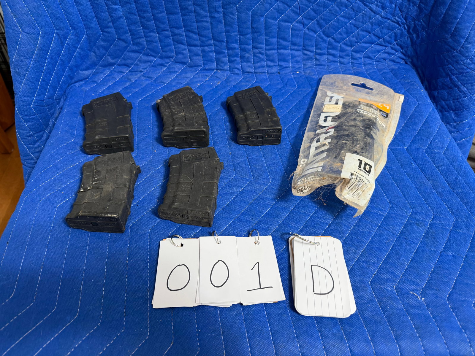 Six 5.45x39mm Ten-Round Magazines: Six 5.45x39mm ten-round magazines. Polymer construction. See photos. Please read the Terms and Conditions of this auction THOROUGHLY for IMPORTANT bidder information.
