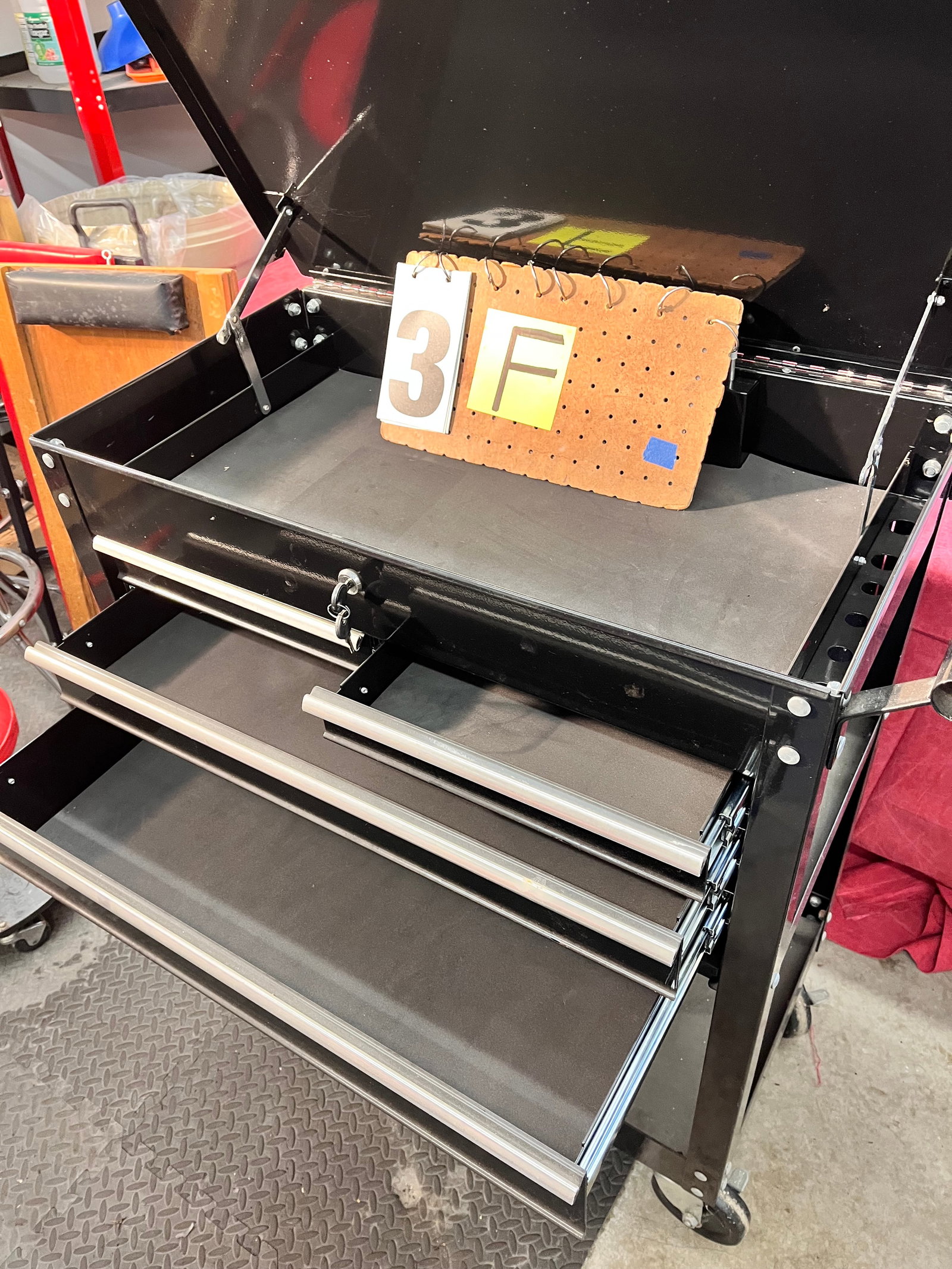 US General Four Drawer Rolling Cart - 2