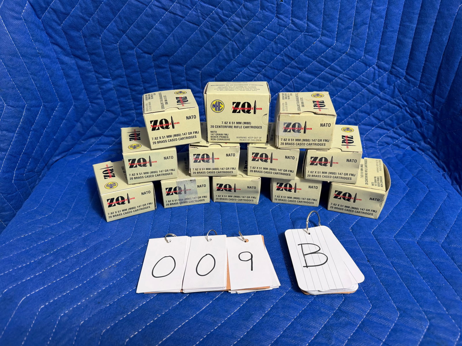 7.62x51mm NATO Ammo: 7.62x51mm NATO ammunition. 12 boxes of MKE ZQ, 147 grain FMJ. 240 rounds total. See photos. Please read the Terms and Conditions of this auction THOROUGHLY for IMPORTANT bidder information.