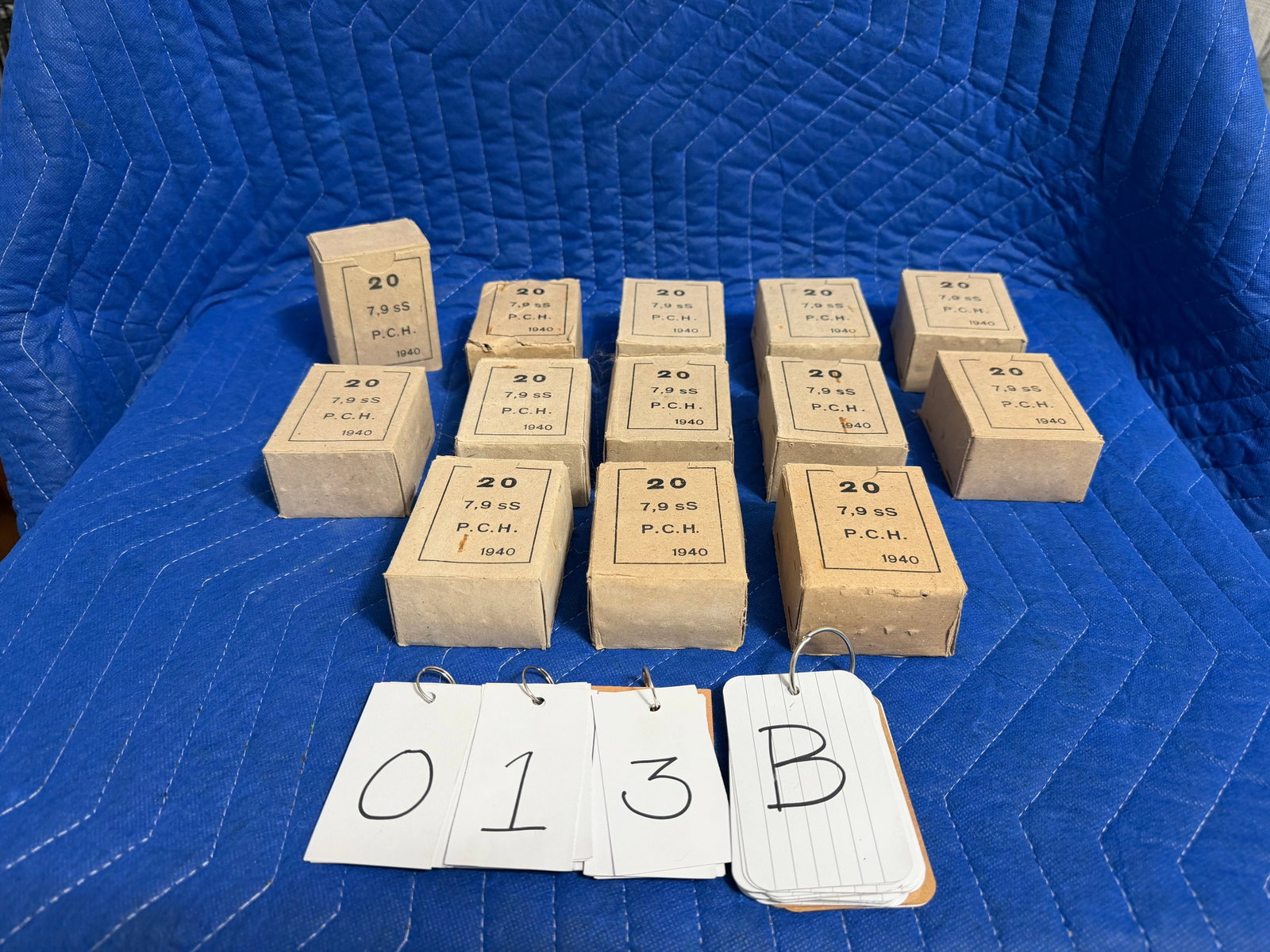 7.9sS (7.92x57mm Mauser or 8mm Mauser) Ammo: 7.9sS P.C.H. 1940 (7.92x57mm Mauser or 8mm Mauser) ammunition. 13 boxes with 20 rounds each. 260 rounds total. See photos. Please read the Terms and Conditions of this auction THOROUGHLY for IMPORTANT