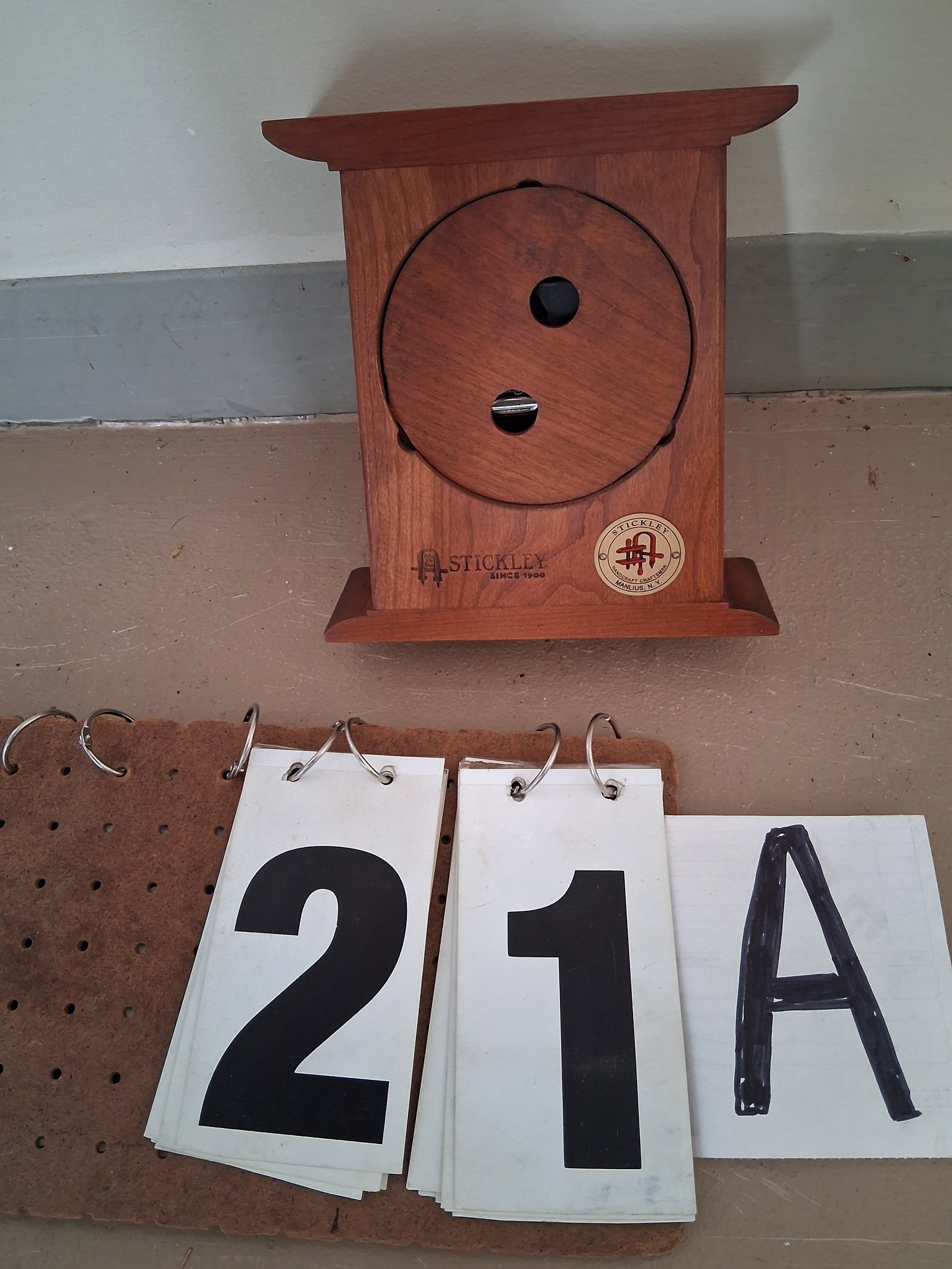Contemporary Stickley Oak Electric Clock - 2