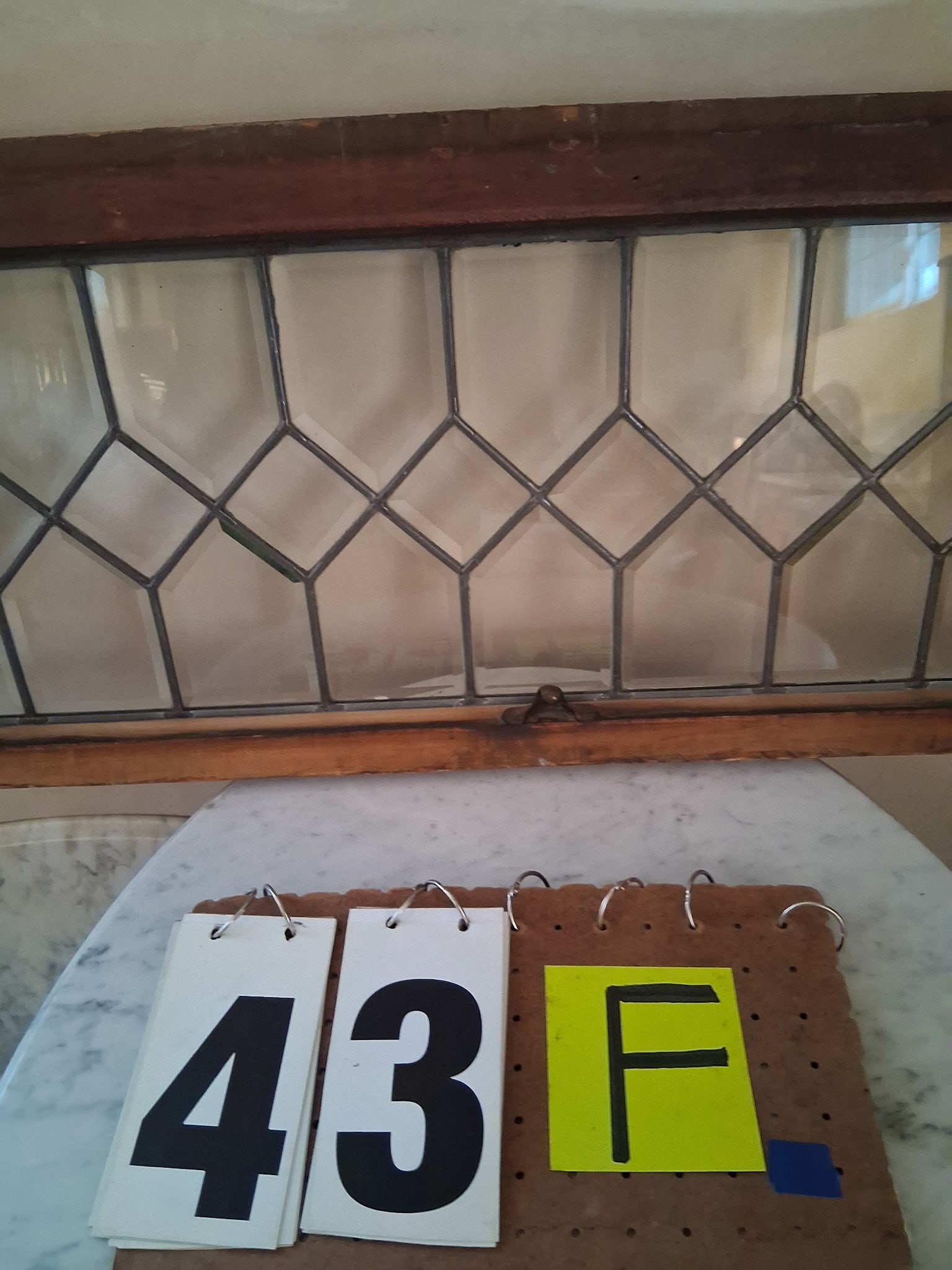 1890s American Leaded Beveled Glass Hanging Window - 3