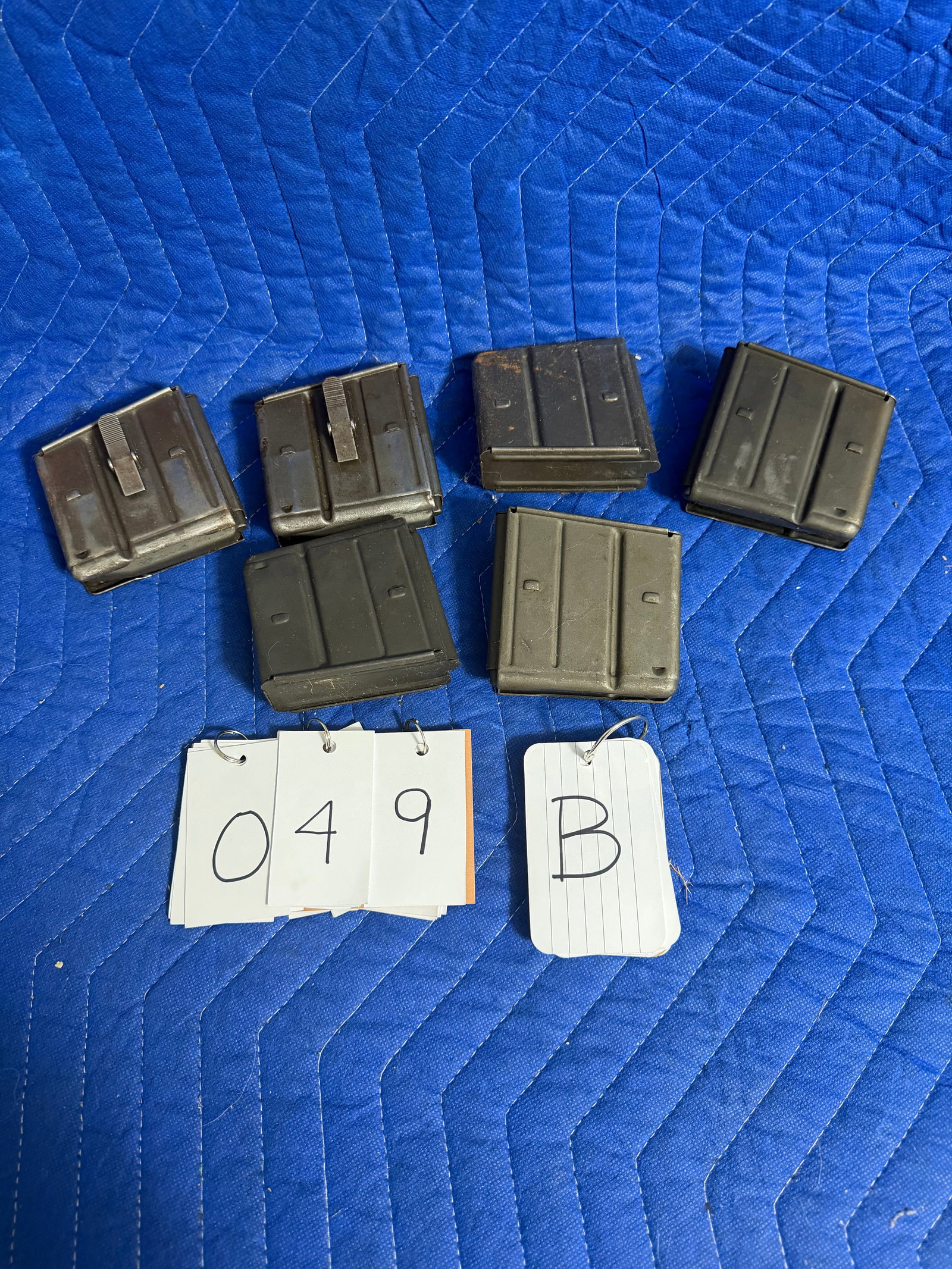 Six French MAS 49/56 Semi-Automatic Rifle Magazines: Six French MAS 49/56 semi-automatic rifle magazines. Ten rounds each. 308 Winchester and 7.62x51mm NATO. See photos. Please read the Terms and Conditions of this auction THOROUGHLY for IMPORTANT
