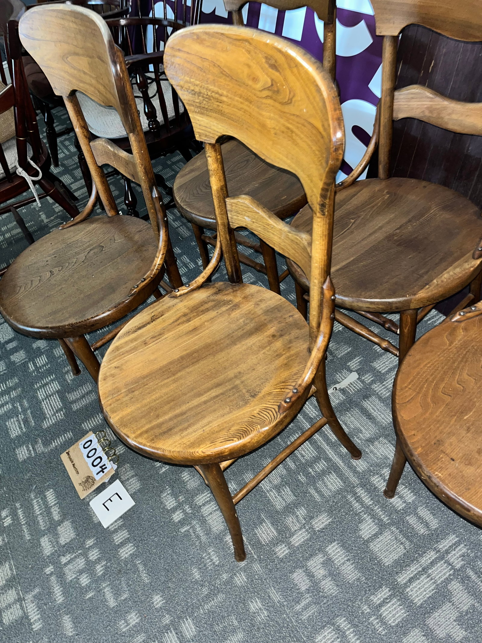 Five Matching Solid Seal Ash Seats - 3