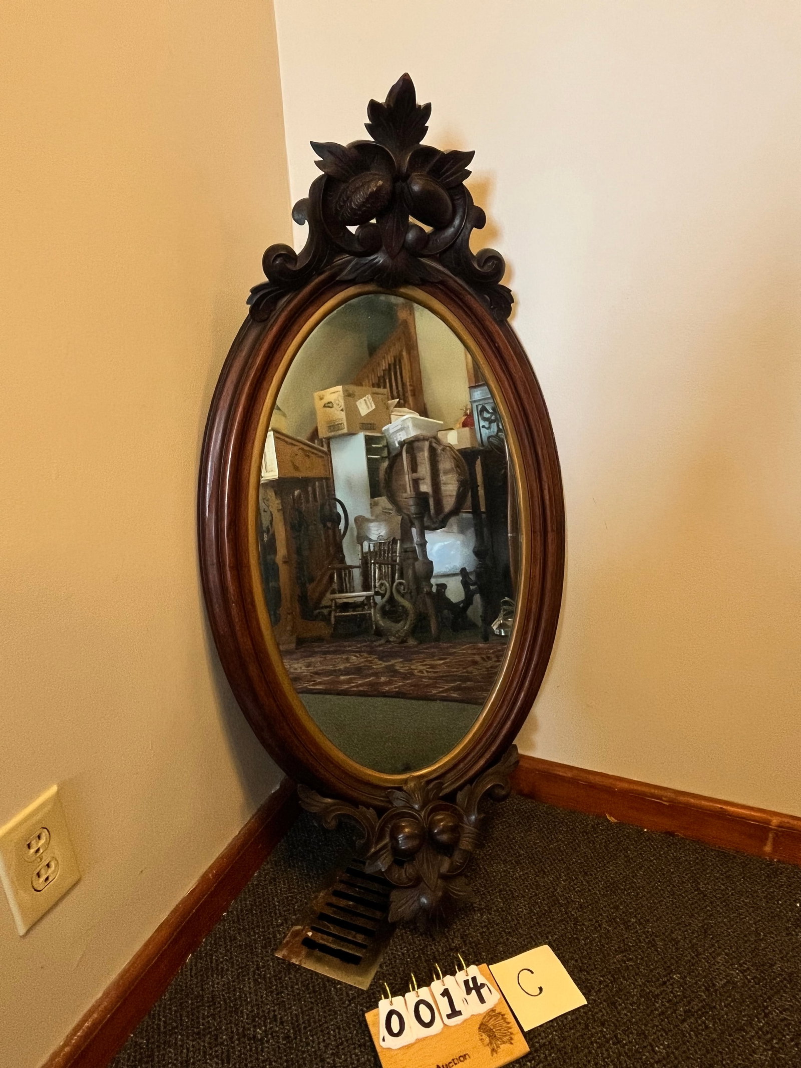 Nice 1890s Solid Walnut Victorian Mirror - 2