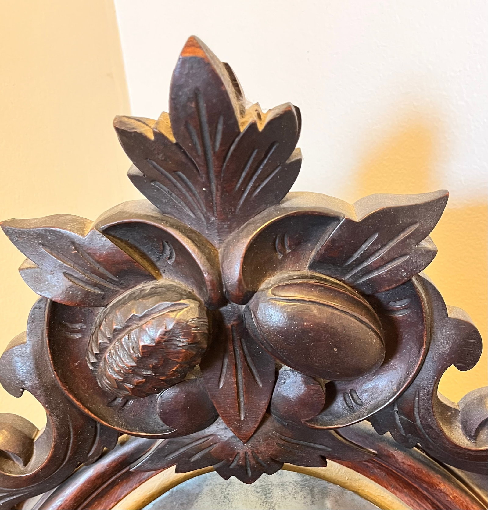 Nice 1890s Solid Walnut Victorian Mirror - 4