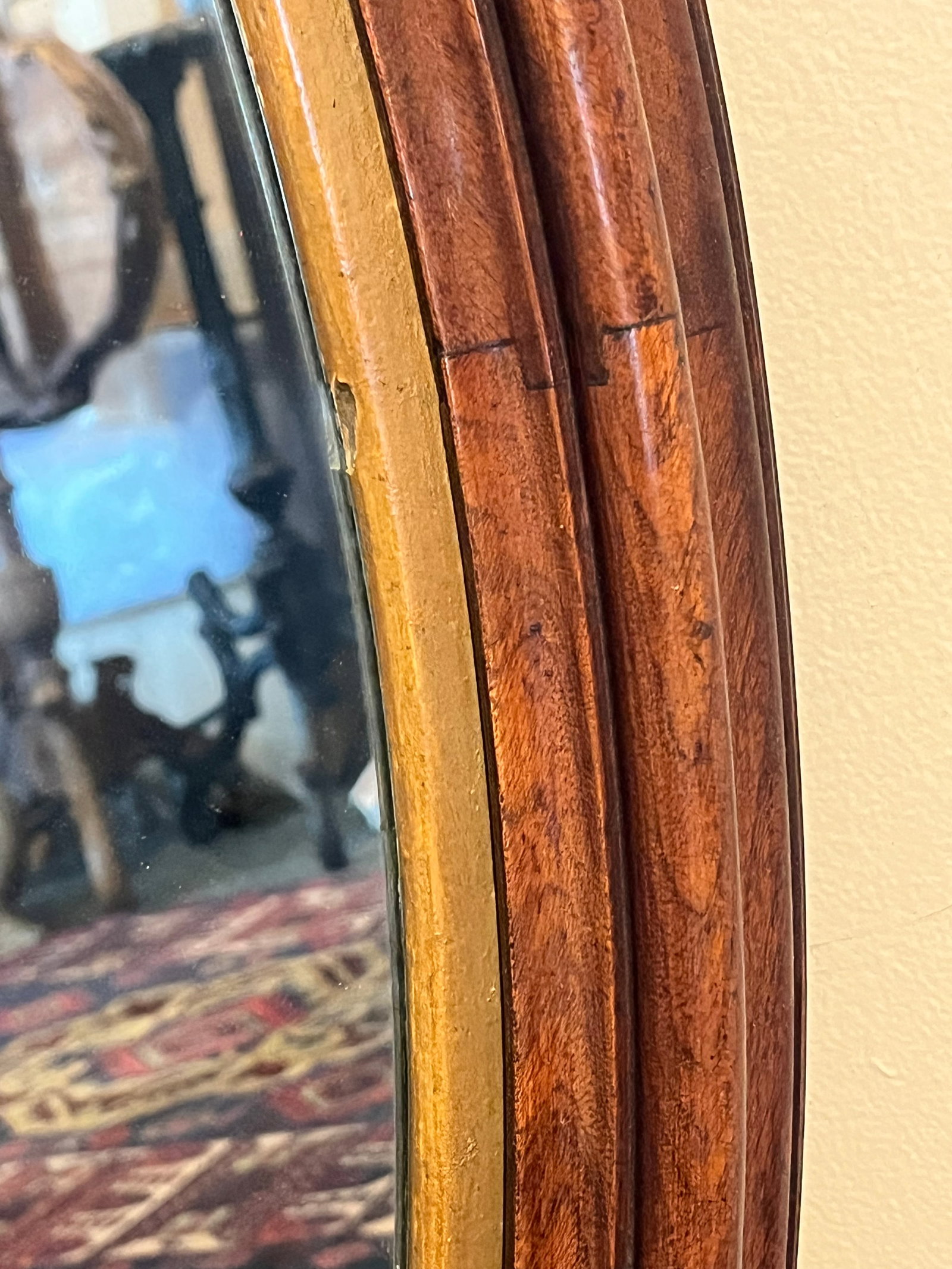 Nice 1890s Solid Walnut Victorian Mirror - 6