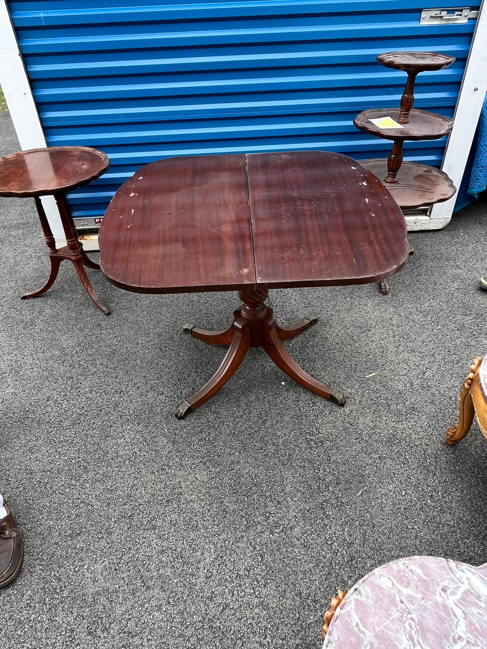 Three Mahogany Duncan Phyfe Tables - 4
