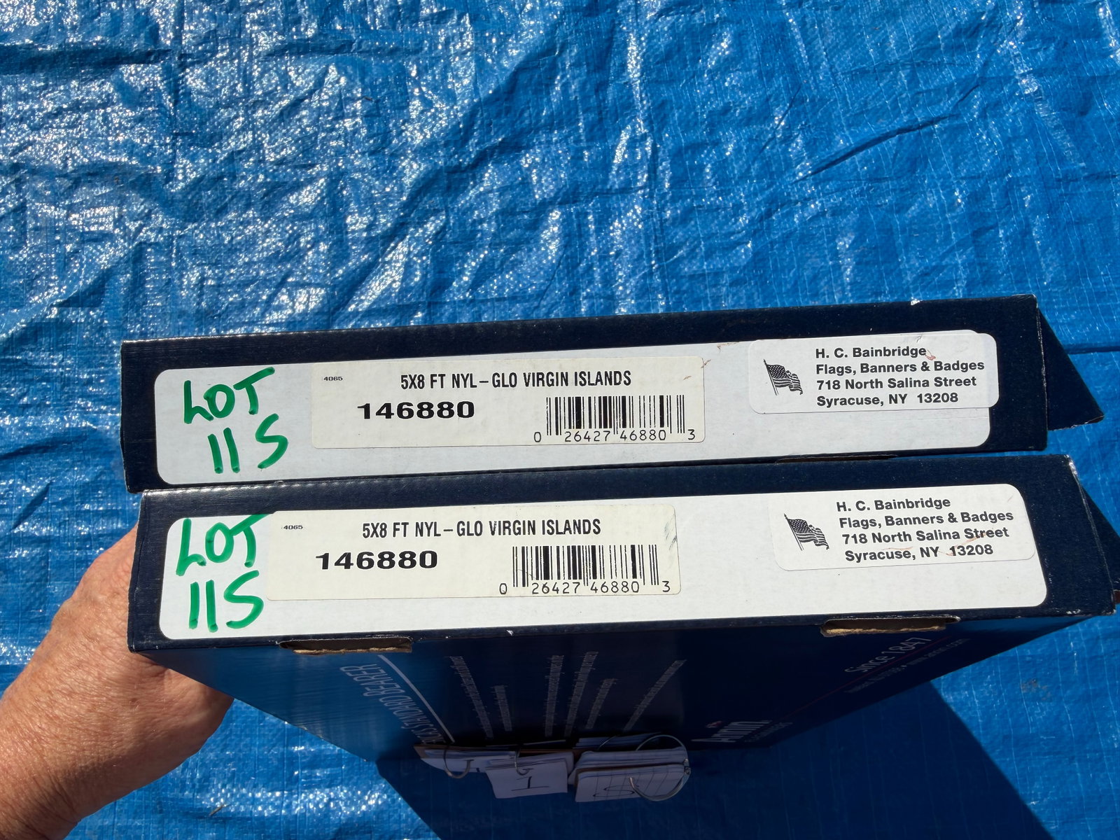 Two Brand New 5'x8' Nylon GLO Virgin Islands Flags (1 of 1)