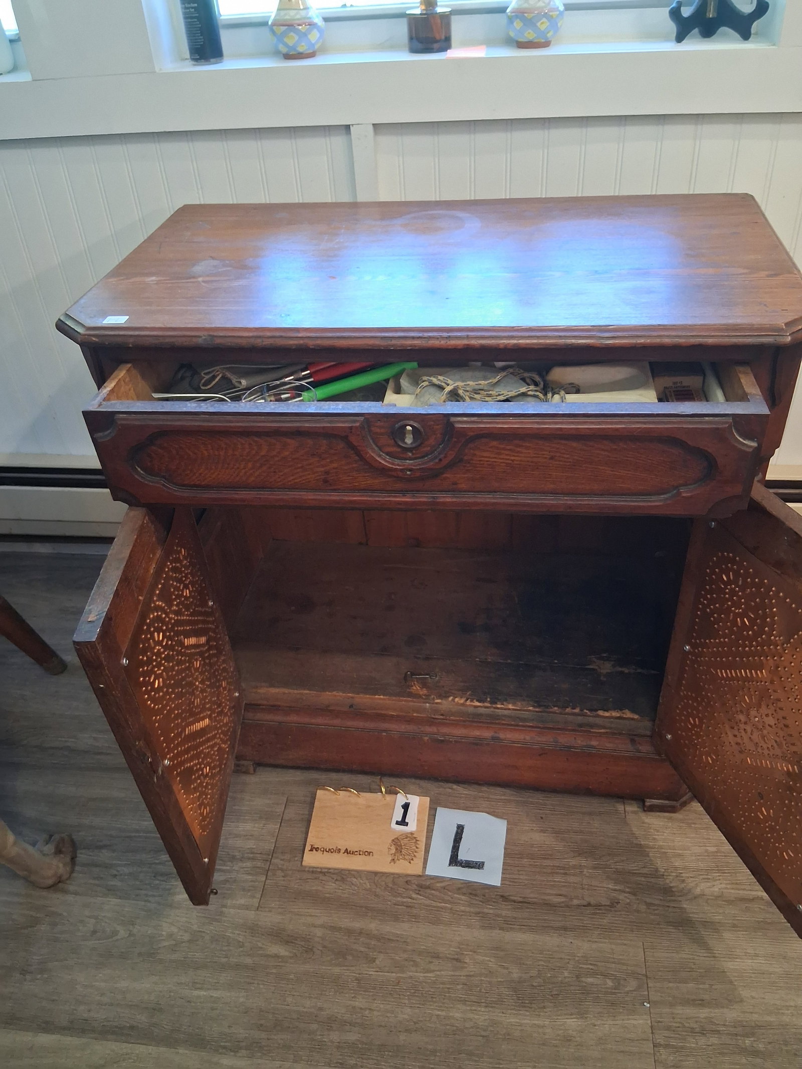 1890s American Ash Refinished One Drawer Commode - 6