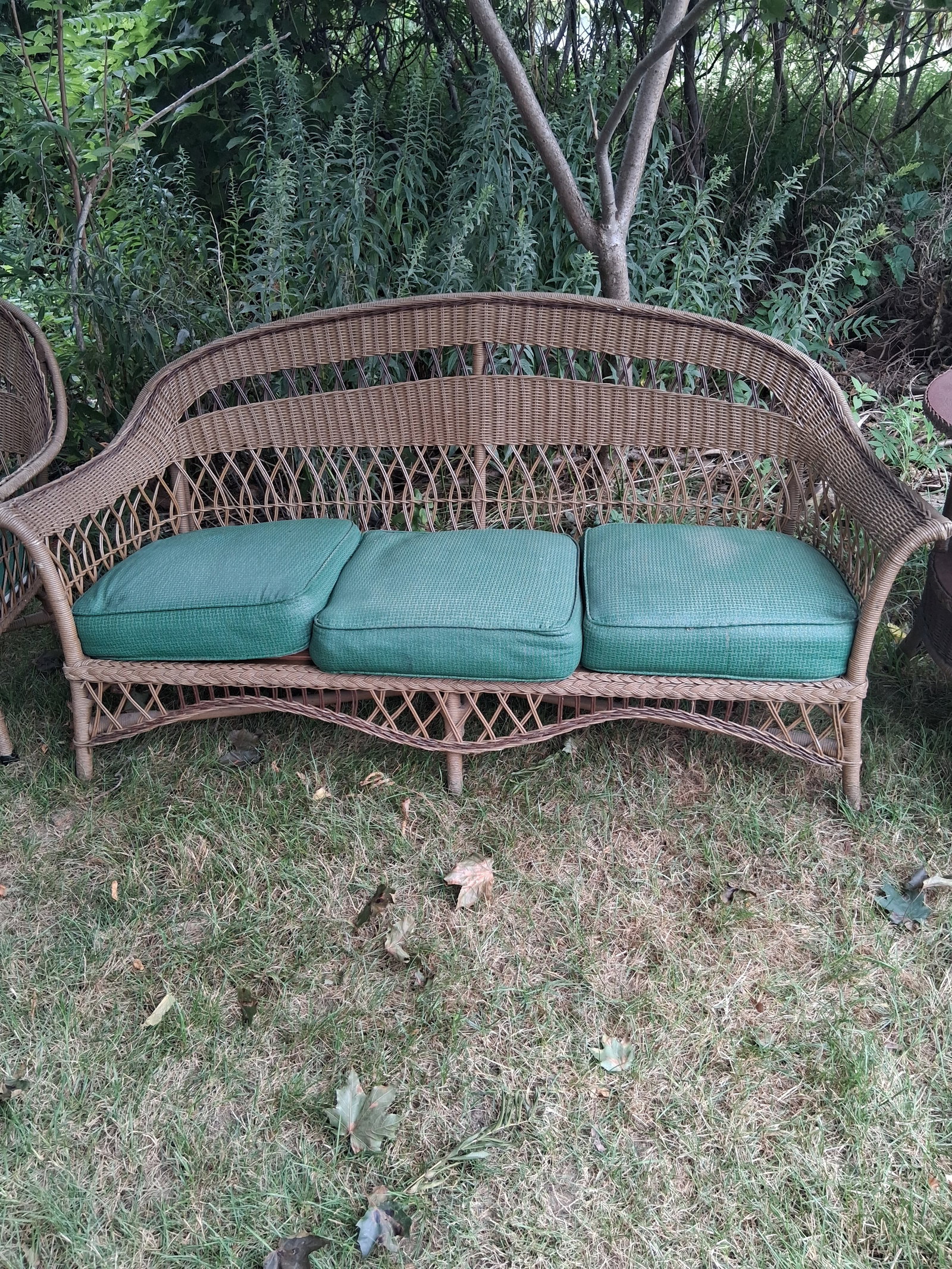 Beautiful Signed Four Piece Wicker Set - 5
