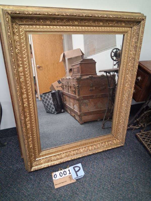 19c Gold Framed Mirror - 2