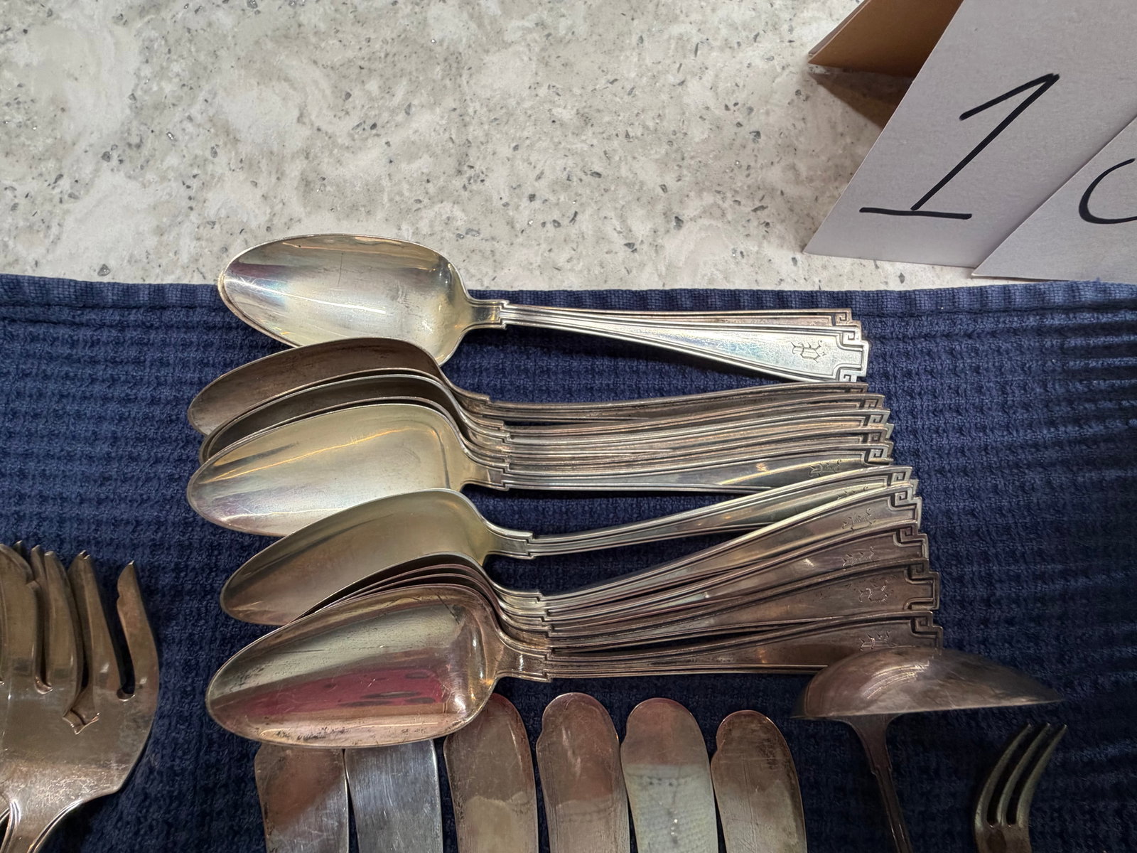 Gorham Etruscan Pattern Sterling Silver Flatware Set - 11